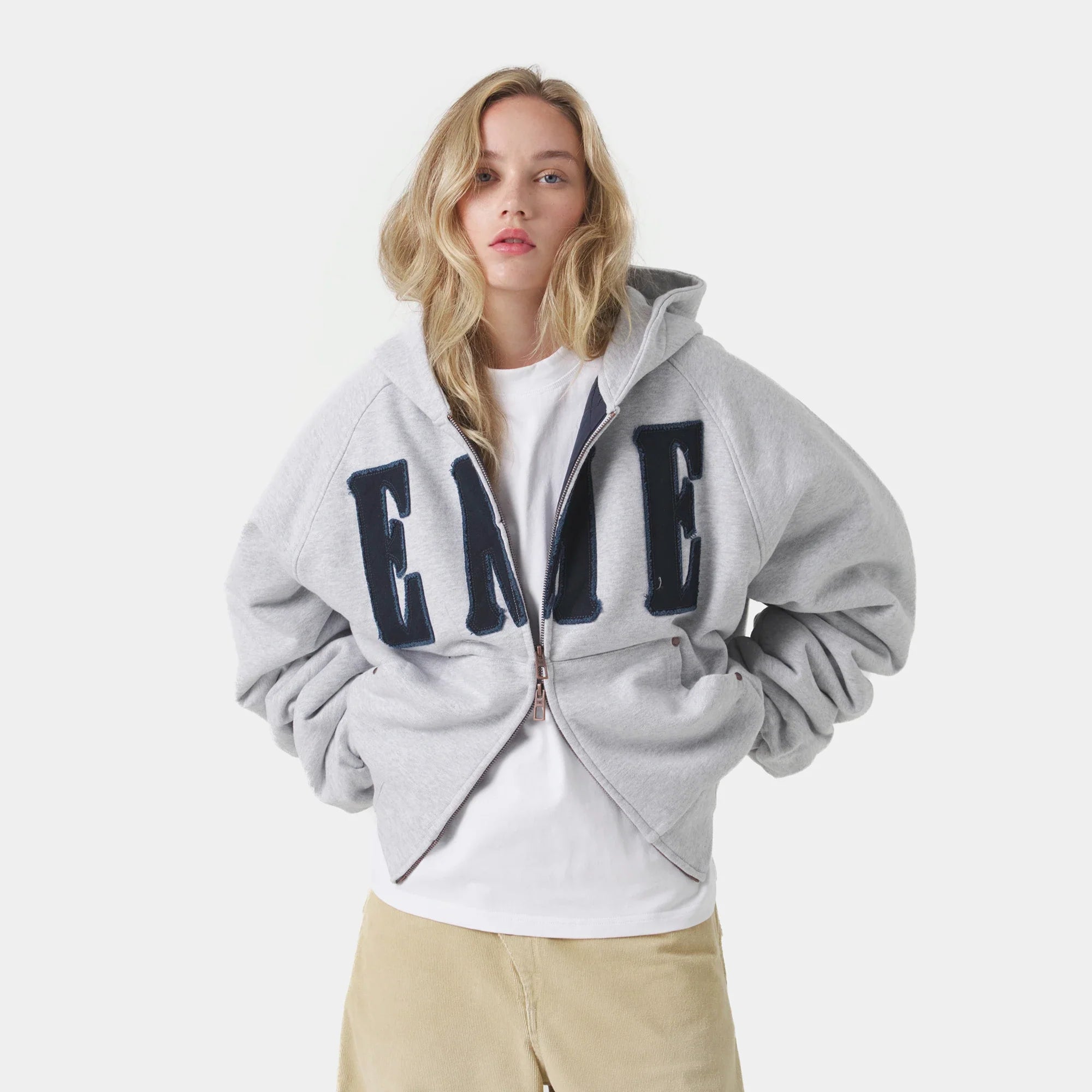 Desire Heather Grey Full Zip