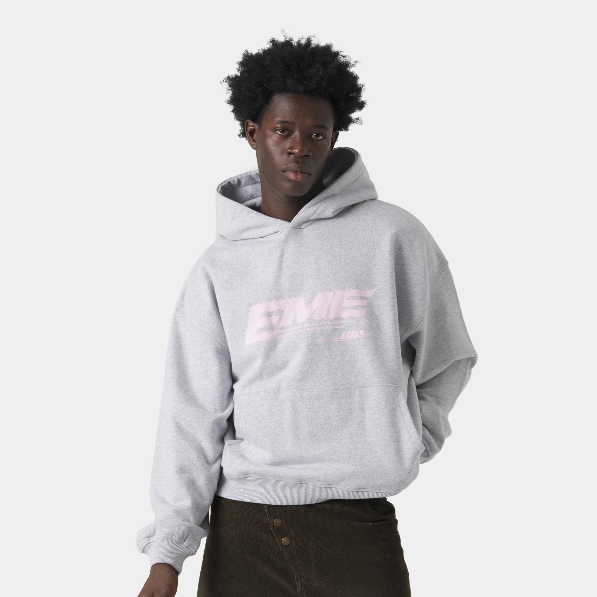 Ssamo Heather Grey Oversized Hoodie