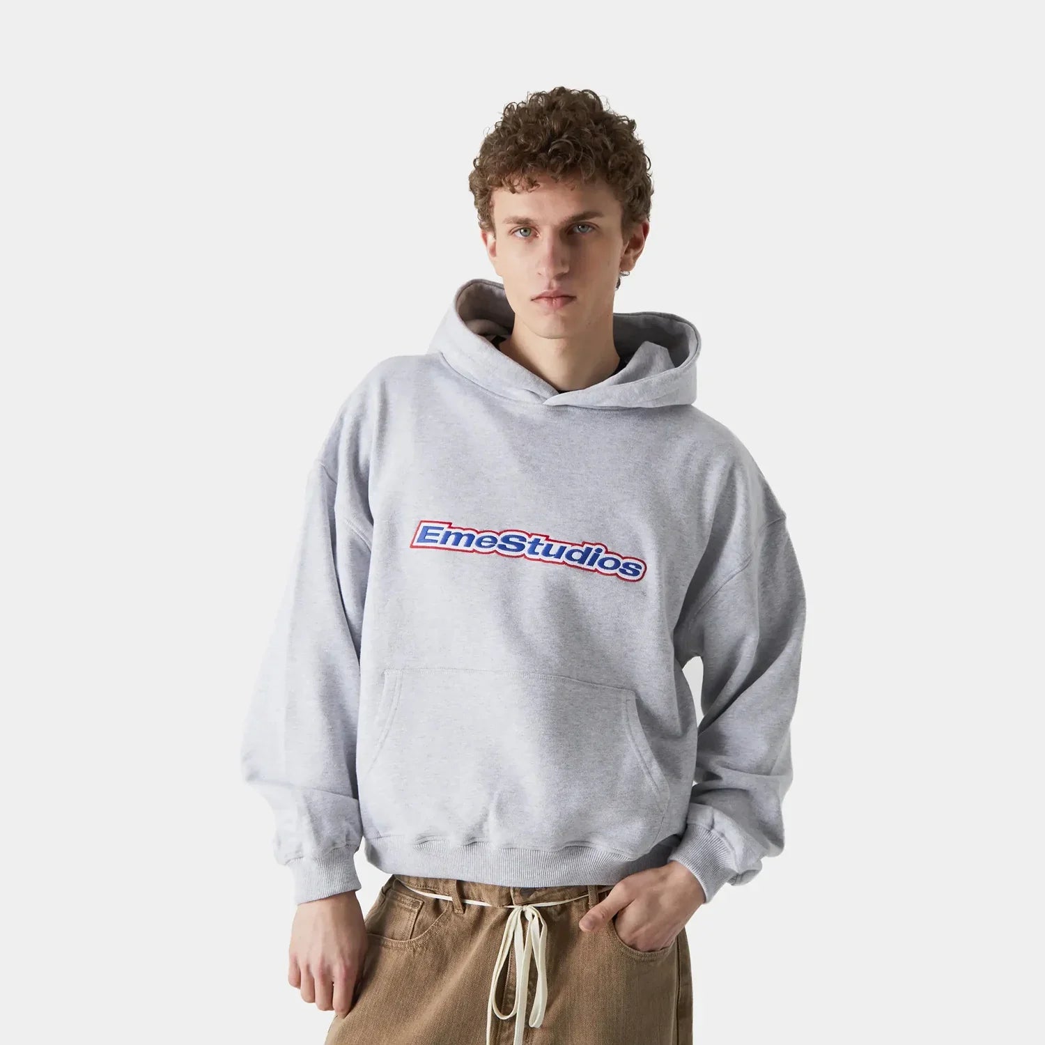 Box Heather Grey Oversized Hoodie