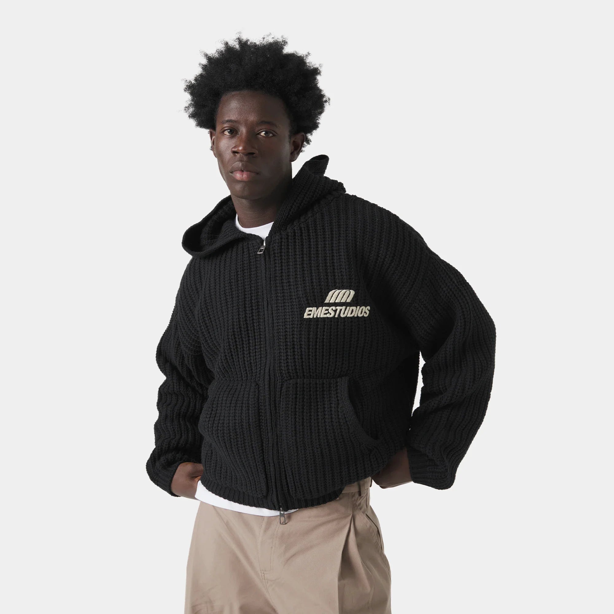 Globe Shadow Zipper Knit