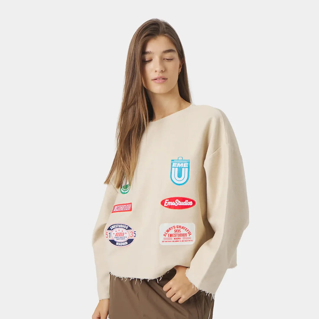 Patches Sand Crewneck
