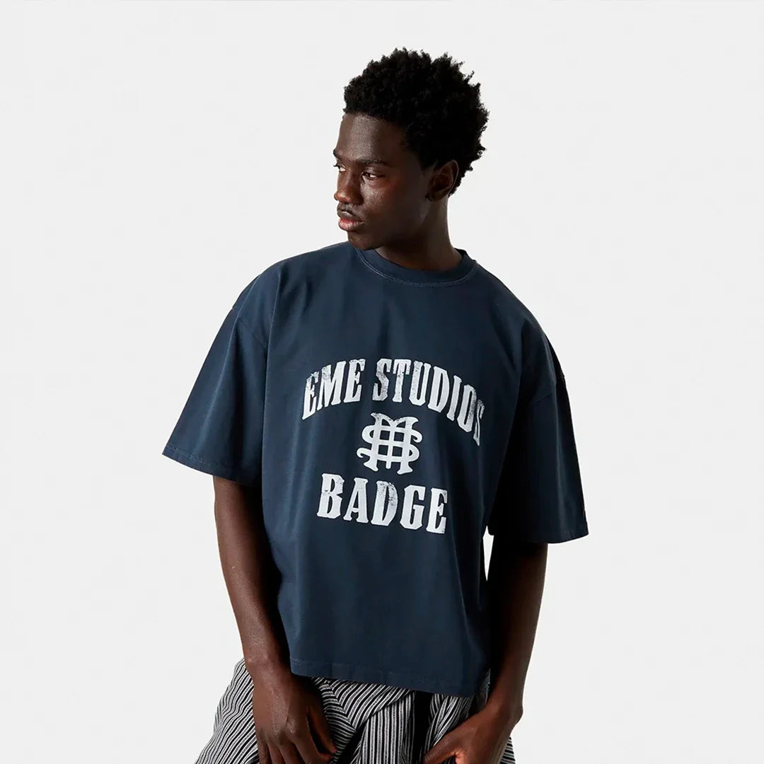 Badge Navy Oversized Tee