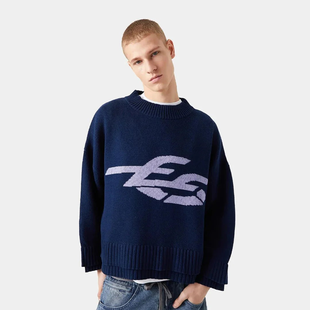 Bryss Navy Knit