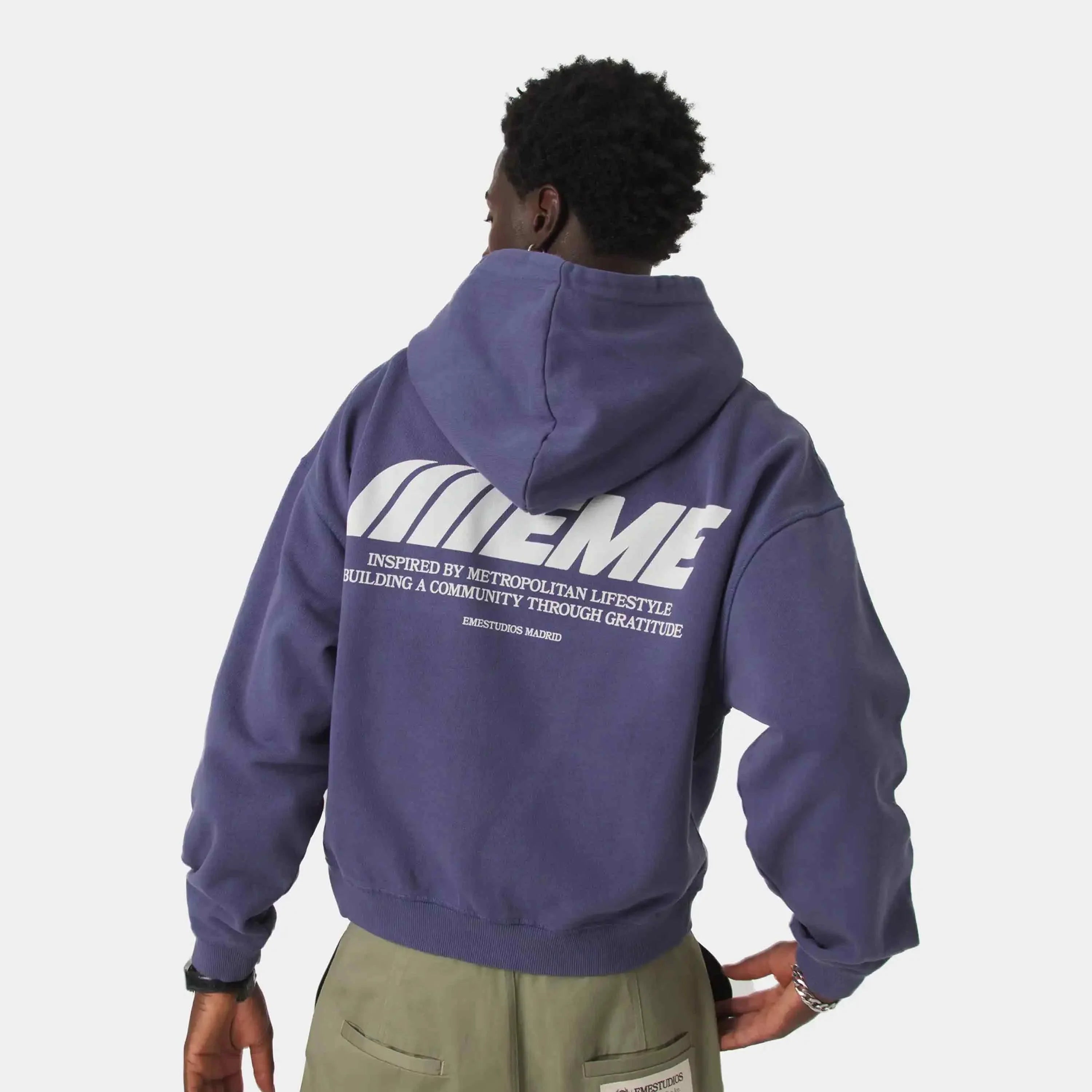 Builder Crown Blue Oversized Hoodie