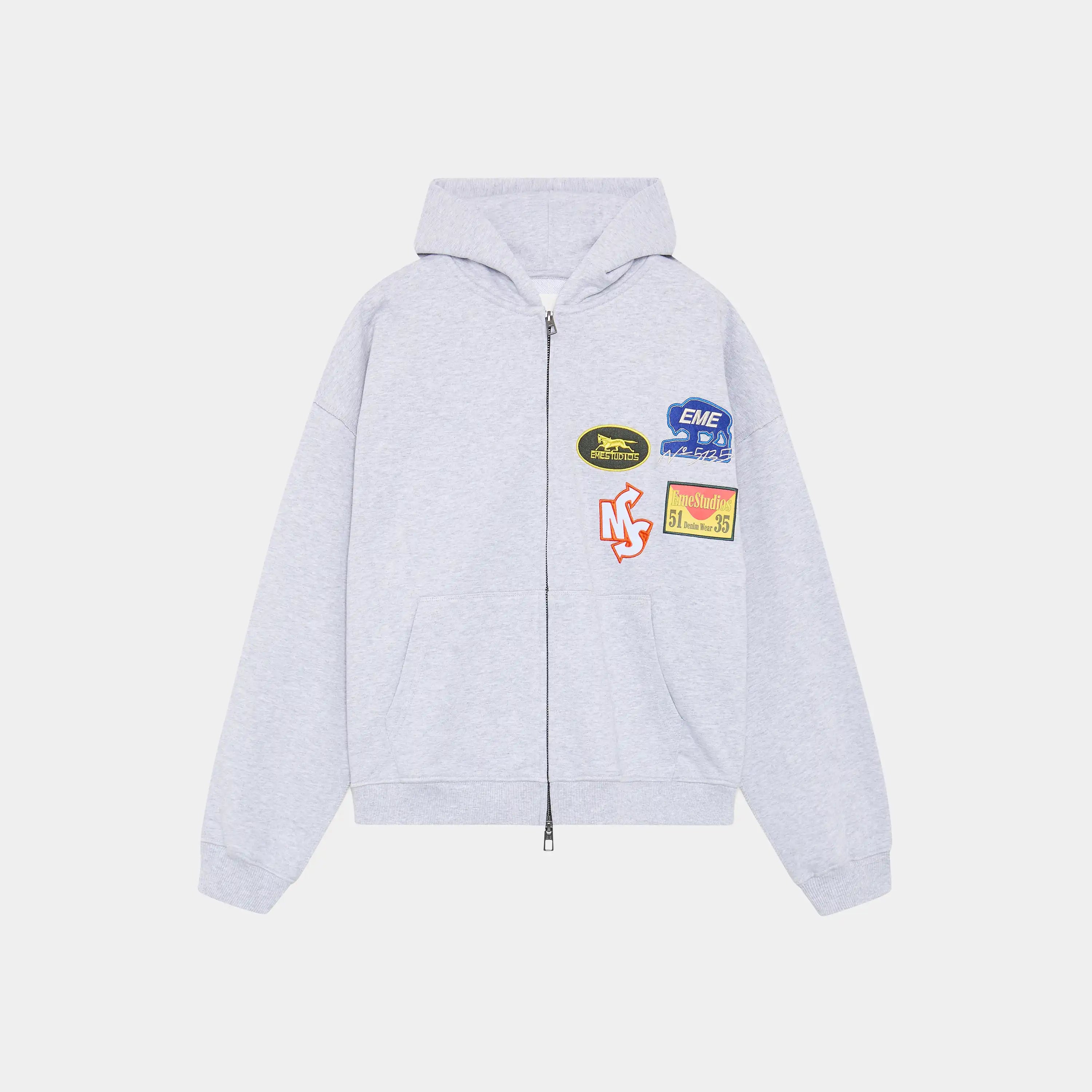 Patches Heather Grey Full Zip