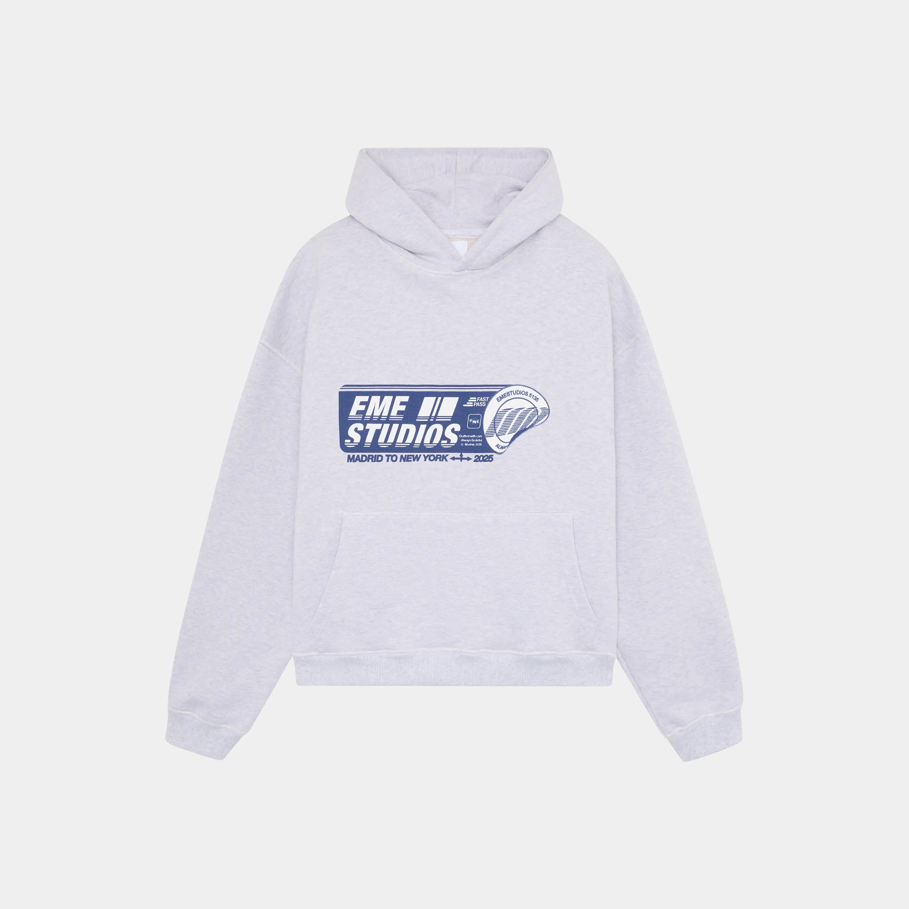 Boarding Pass Heather Grey Hoodie