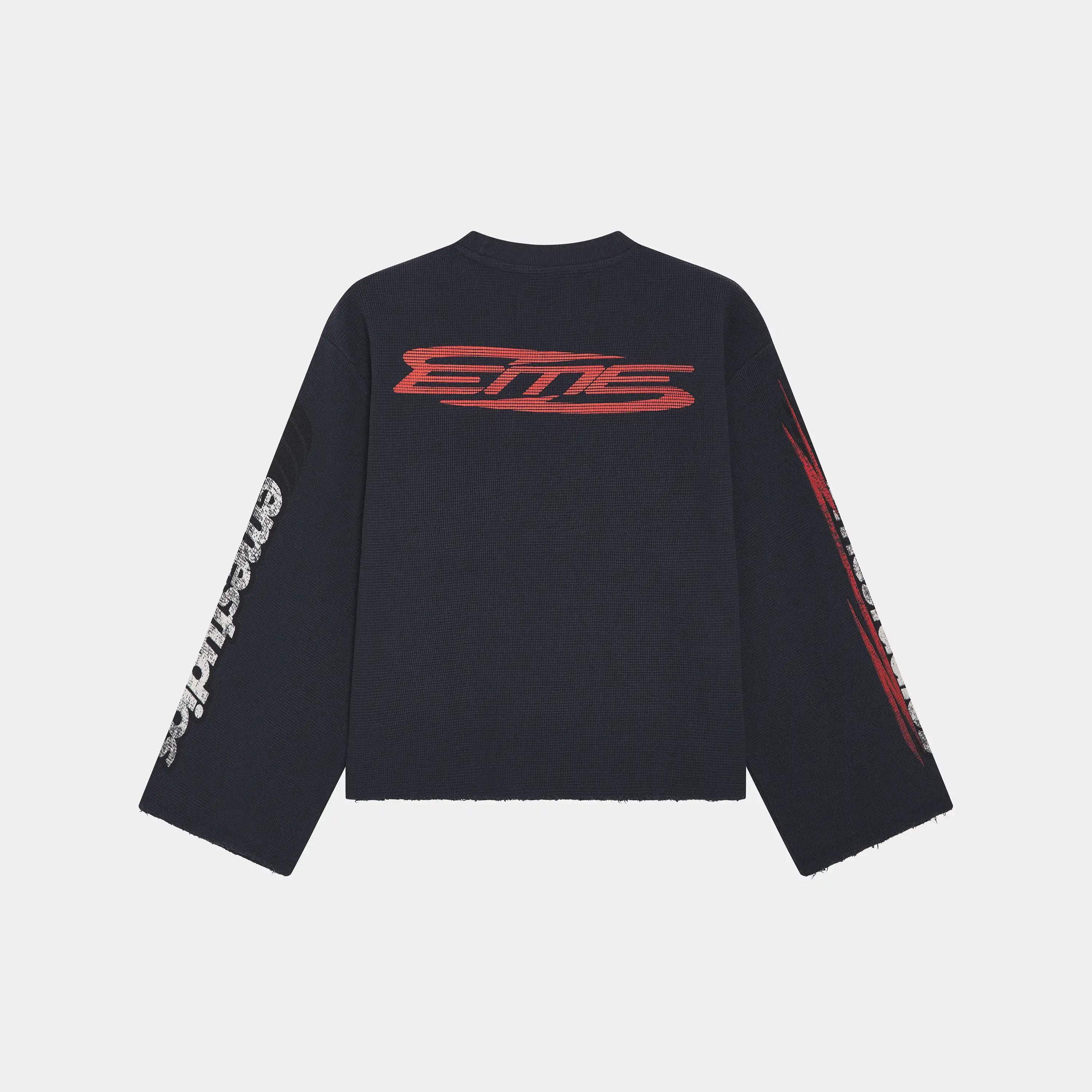 Waffle Navy Crewneck