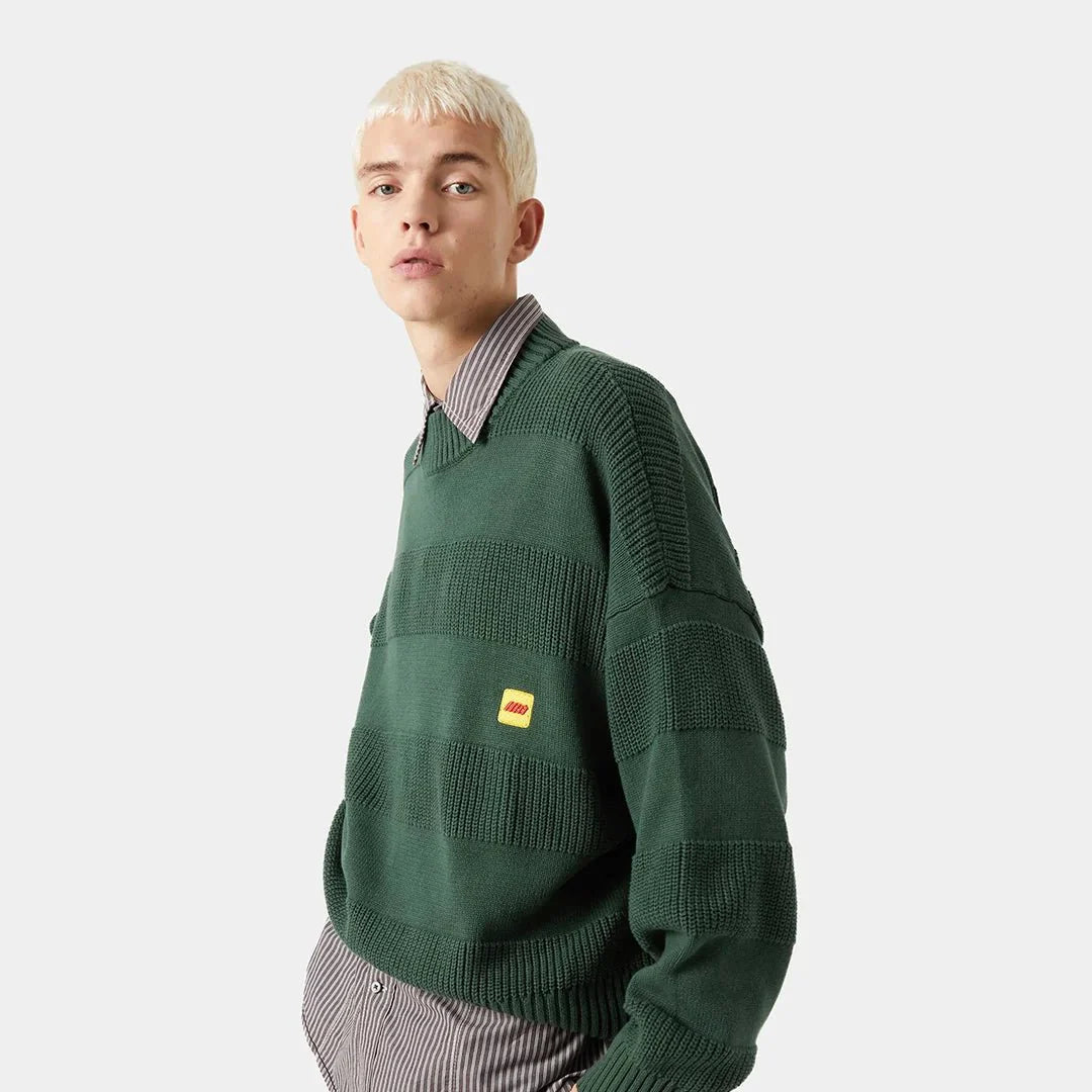 Horizontal Striped Knit Sweater