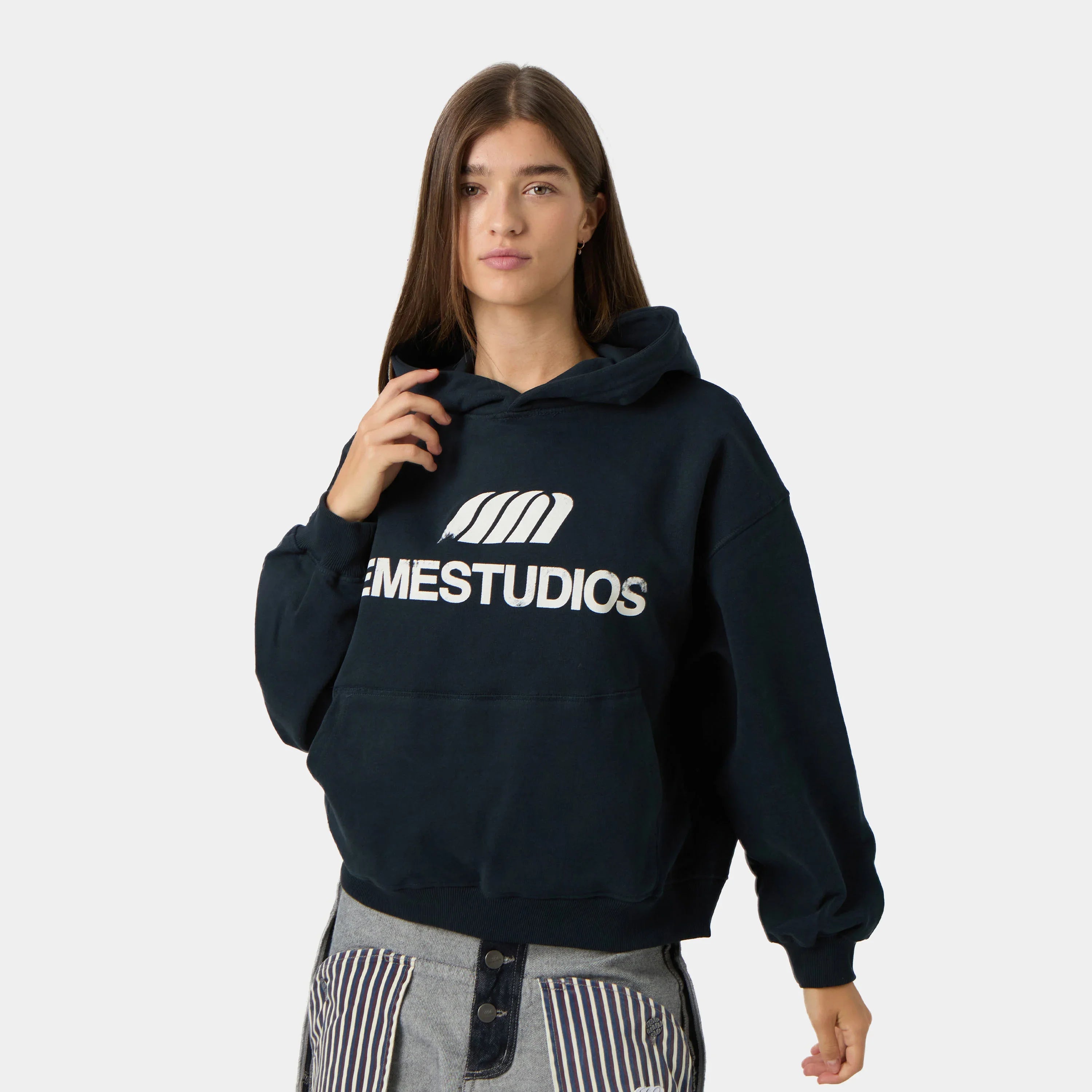 Brook Navy Oversized Hoodie