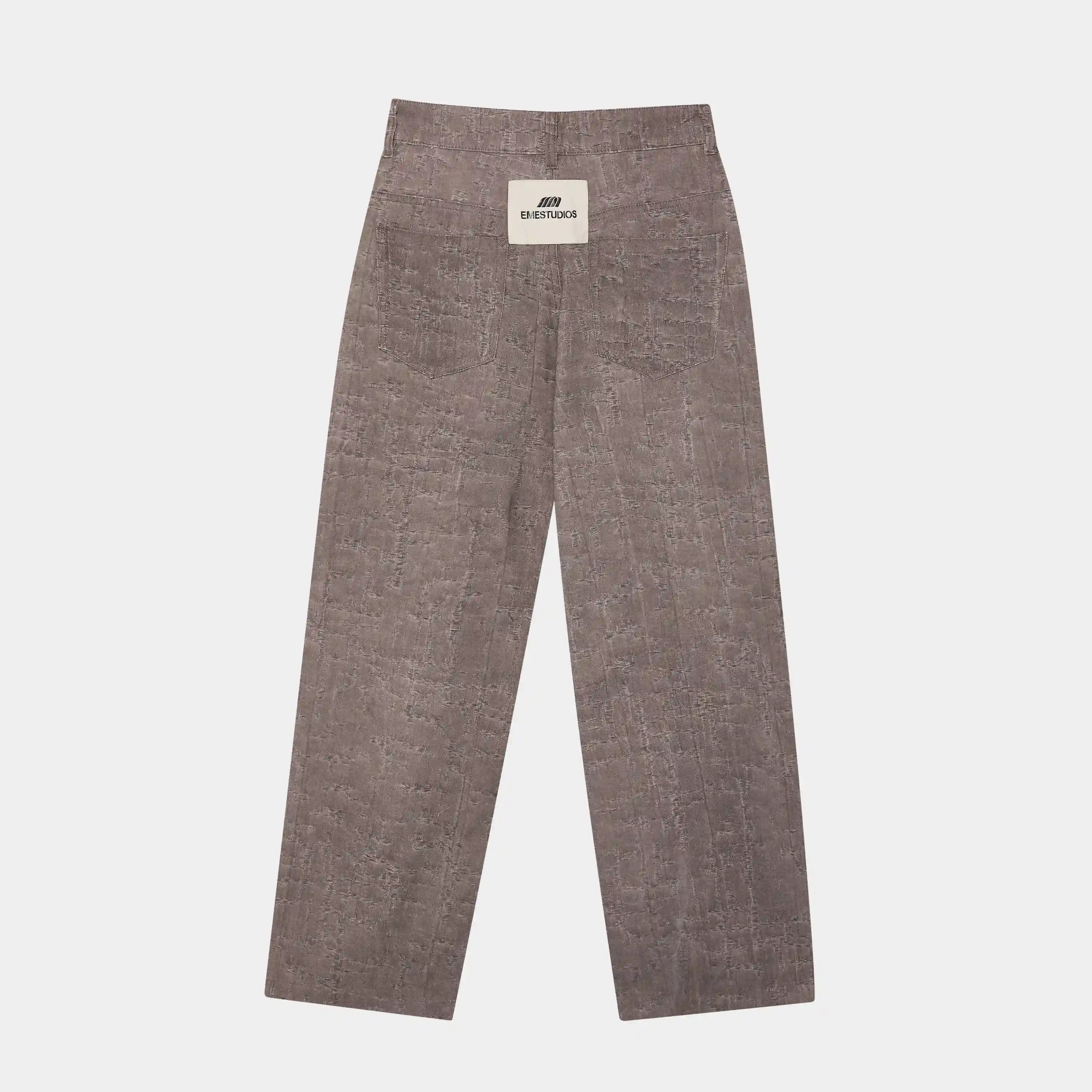 Frayed Brown Baggy Pants