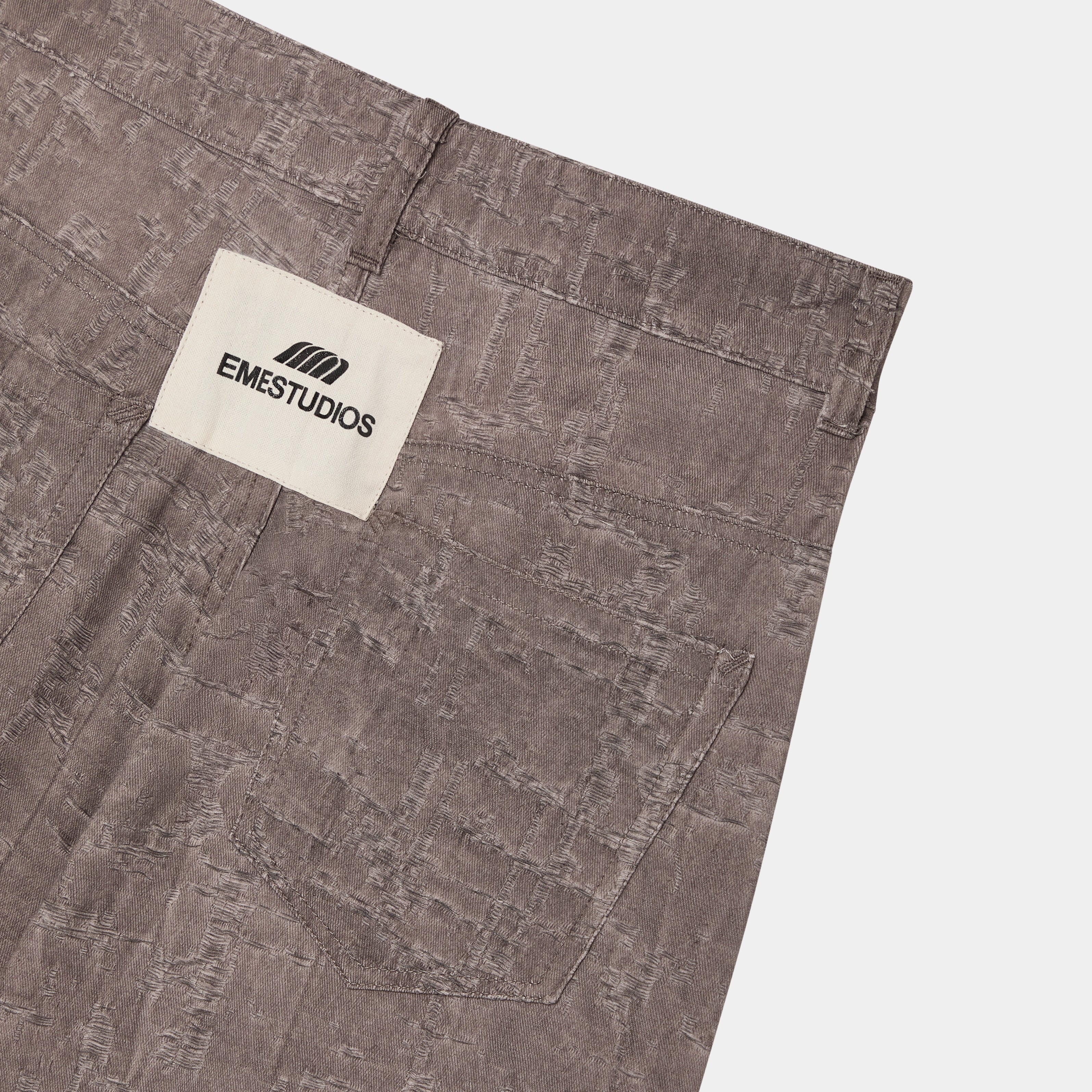 Frayed Brown Baggy Pants