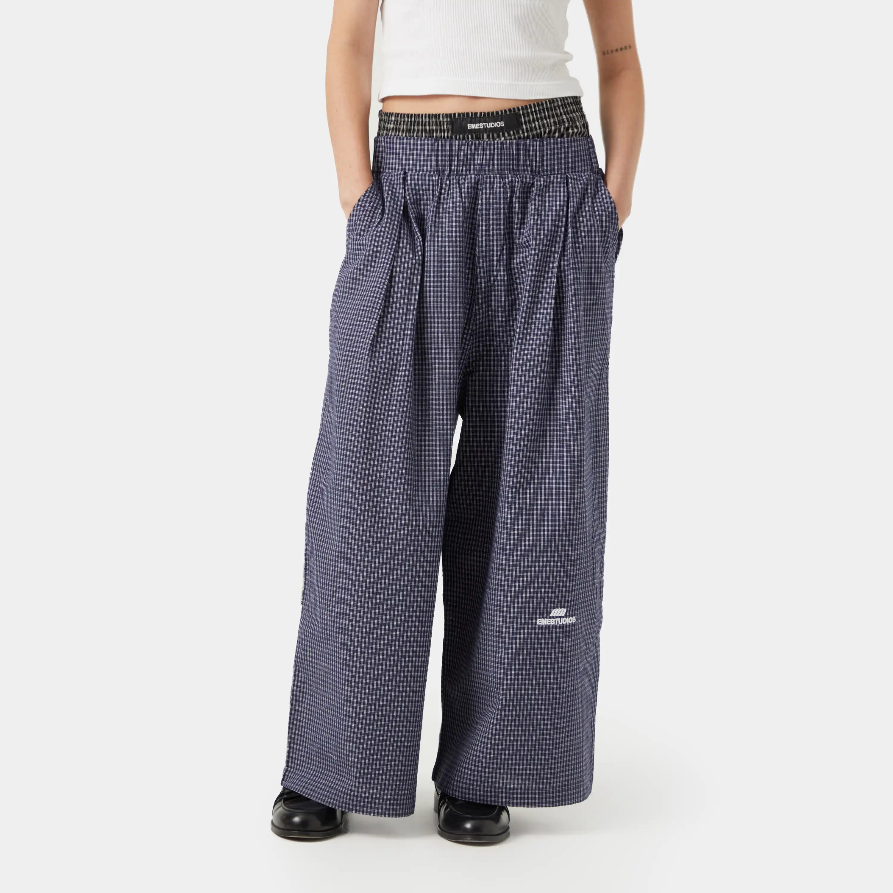 Agl Navy Wide Pants