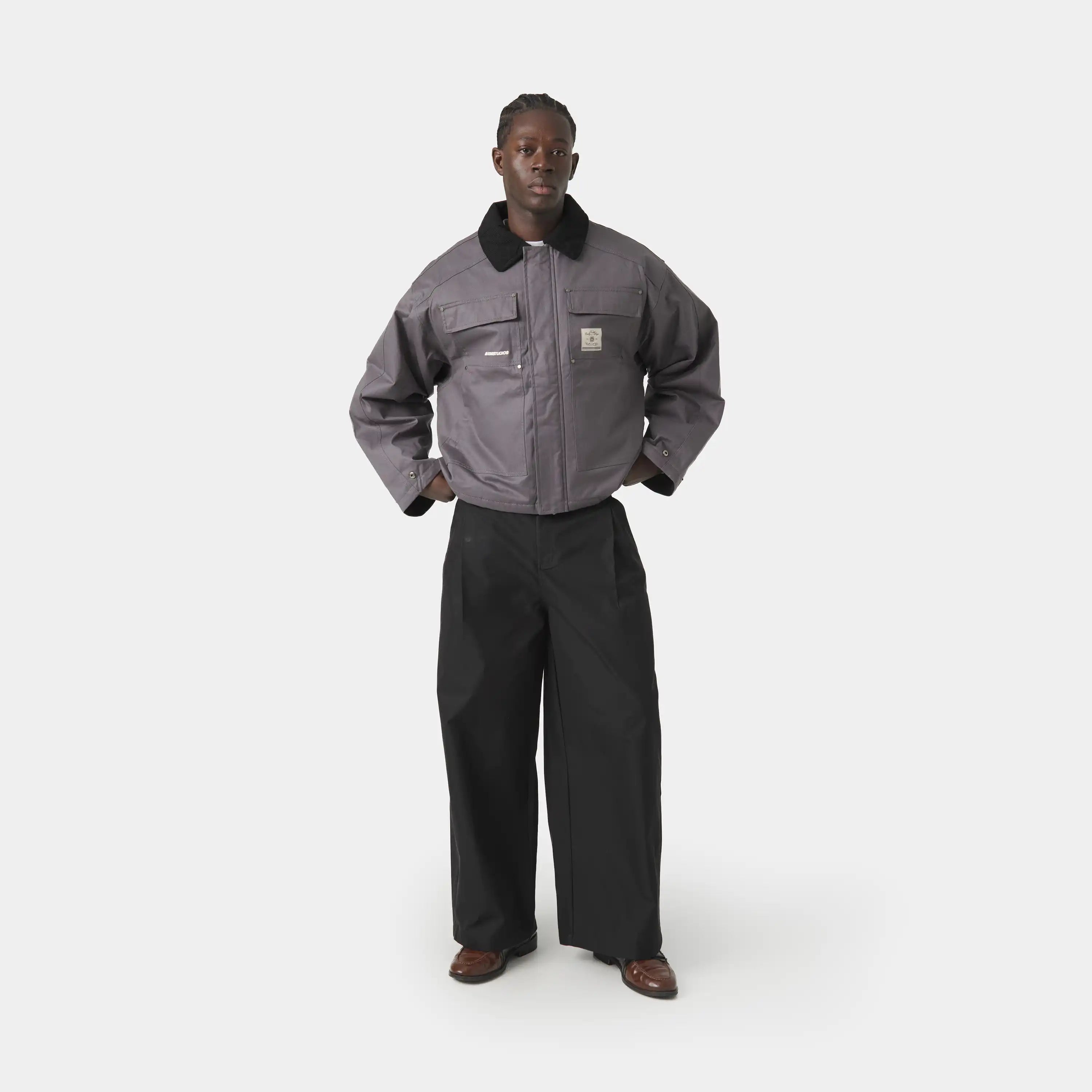 Ethos Grey Boxy Jacket