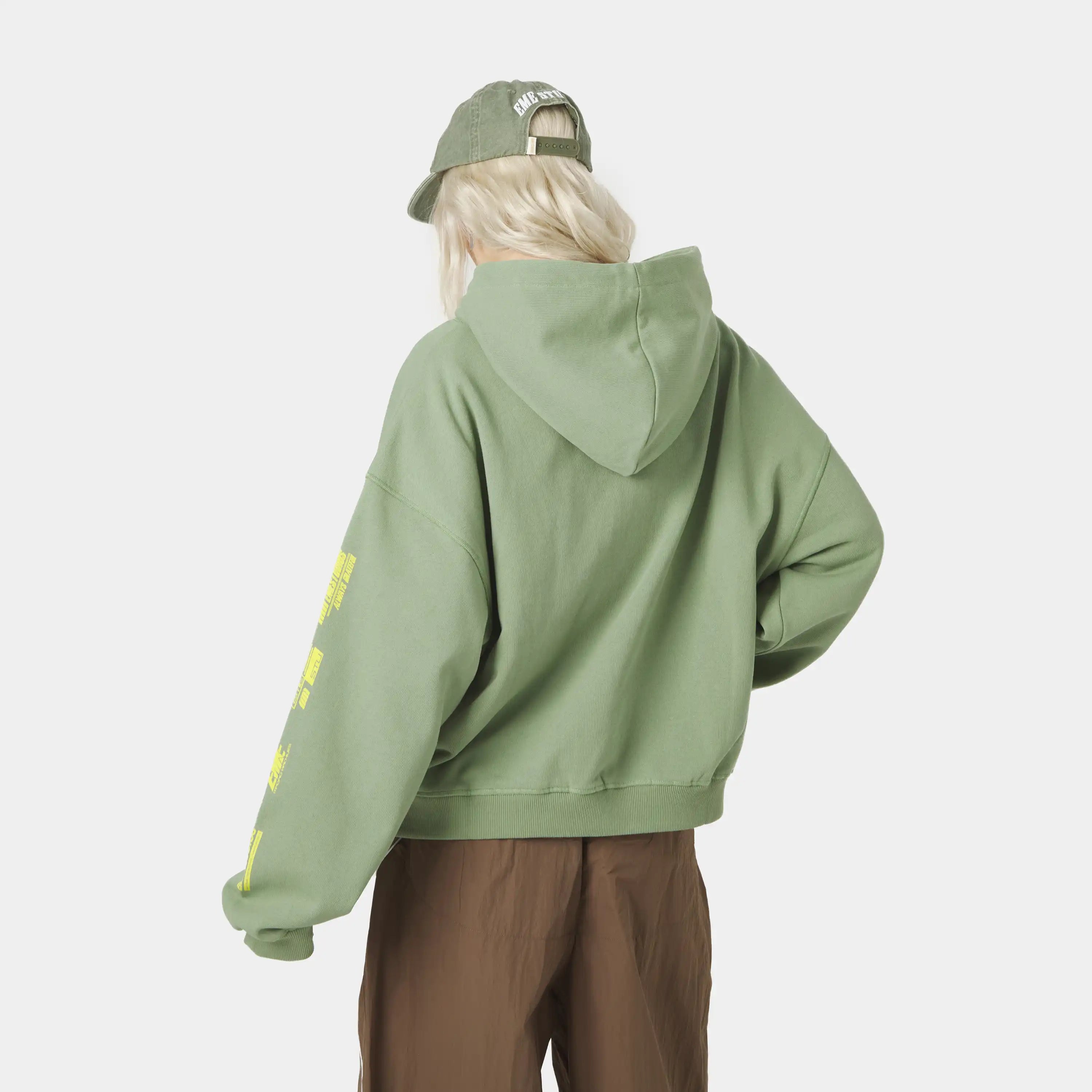 Four Hit Green Oversized Hoodie