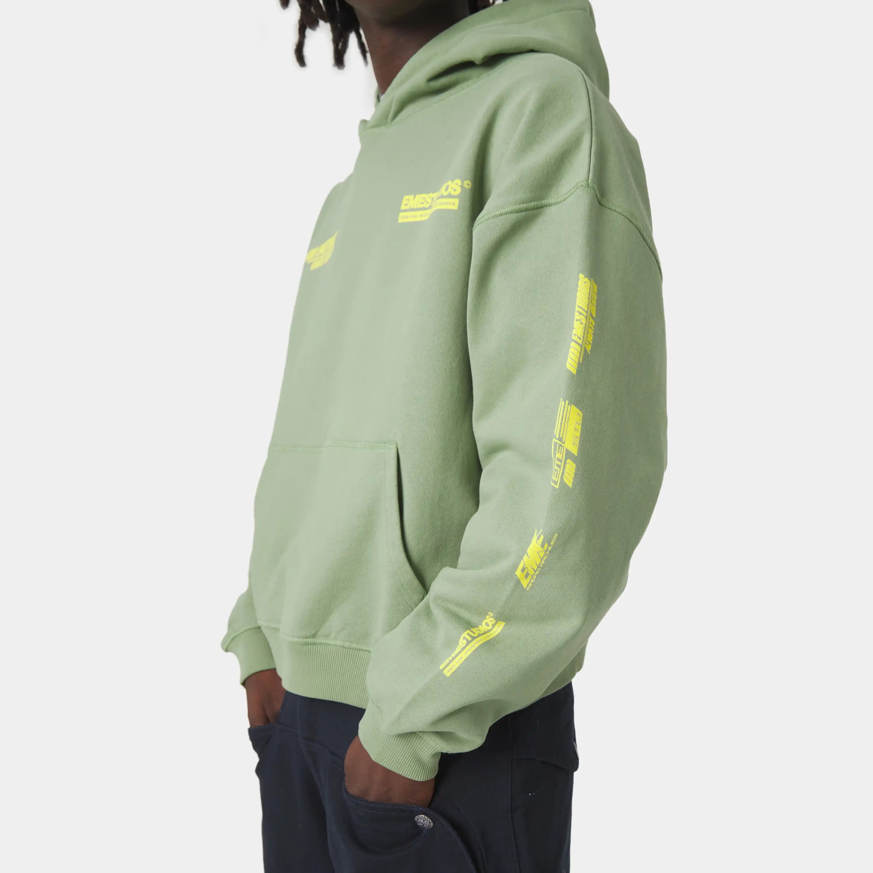 Four Hit Green Oversized Hoodie