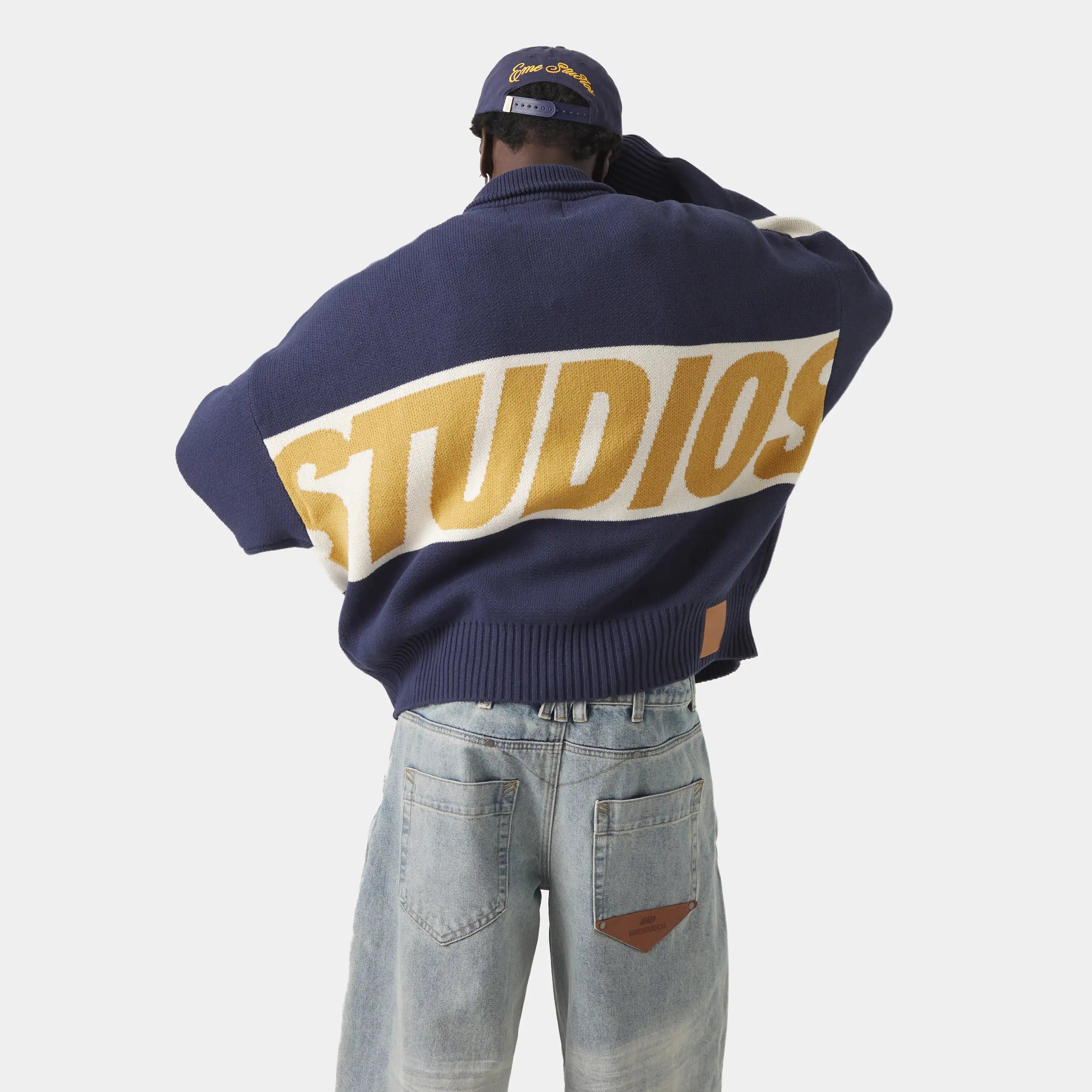 Thrill Mustard Zipper Knit