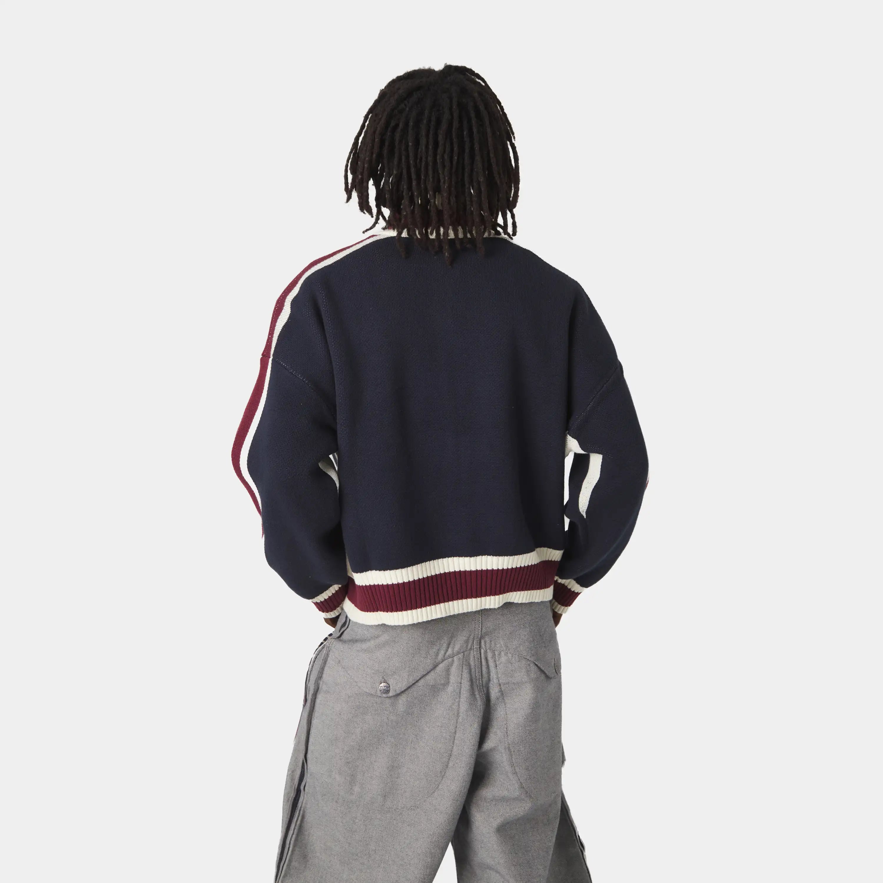 Echellor Navy Zipper Knit