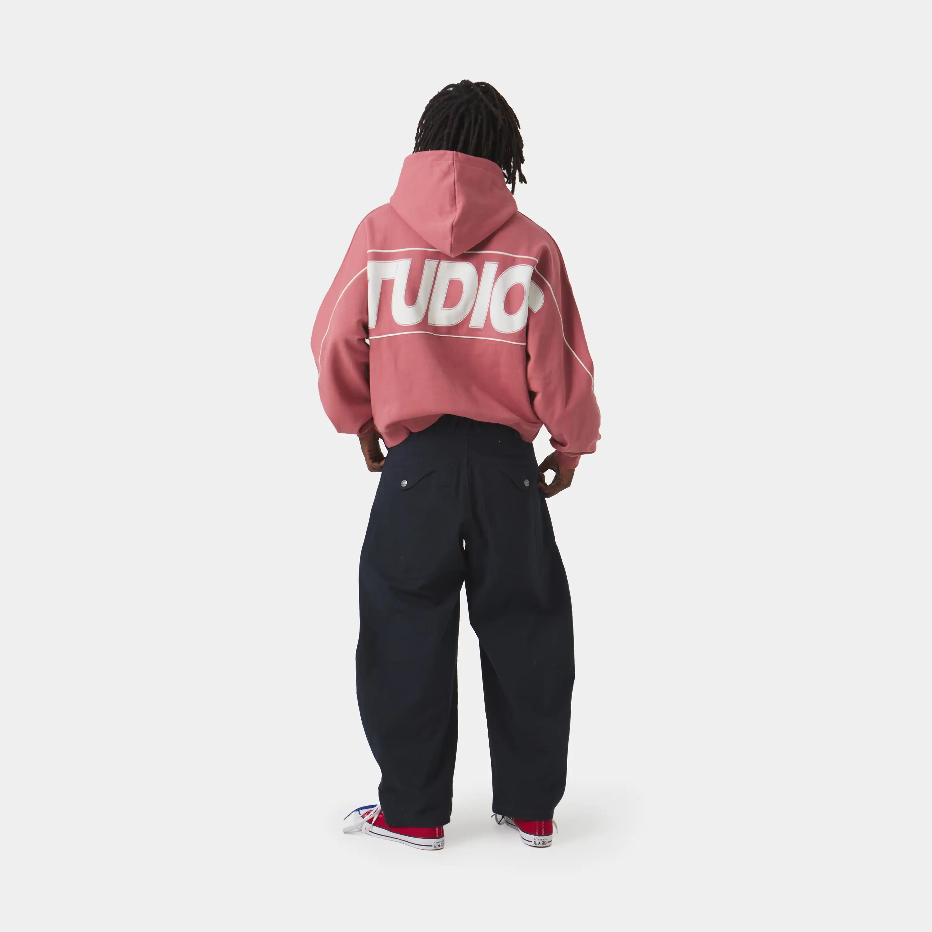 Crossline Red Oversized Hoodie