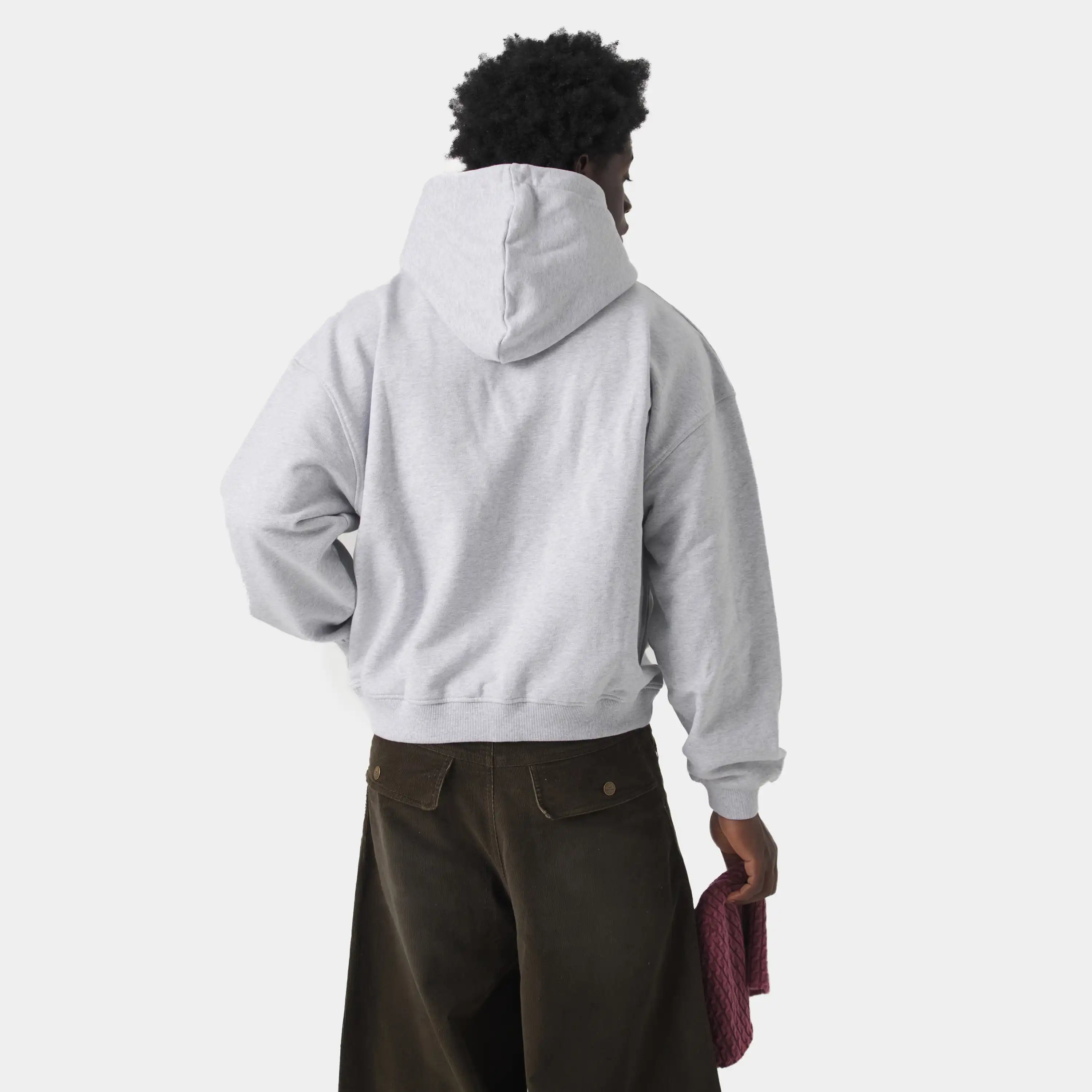 Ssamo Heather Grey Oversized Hoodie
