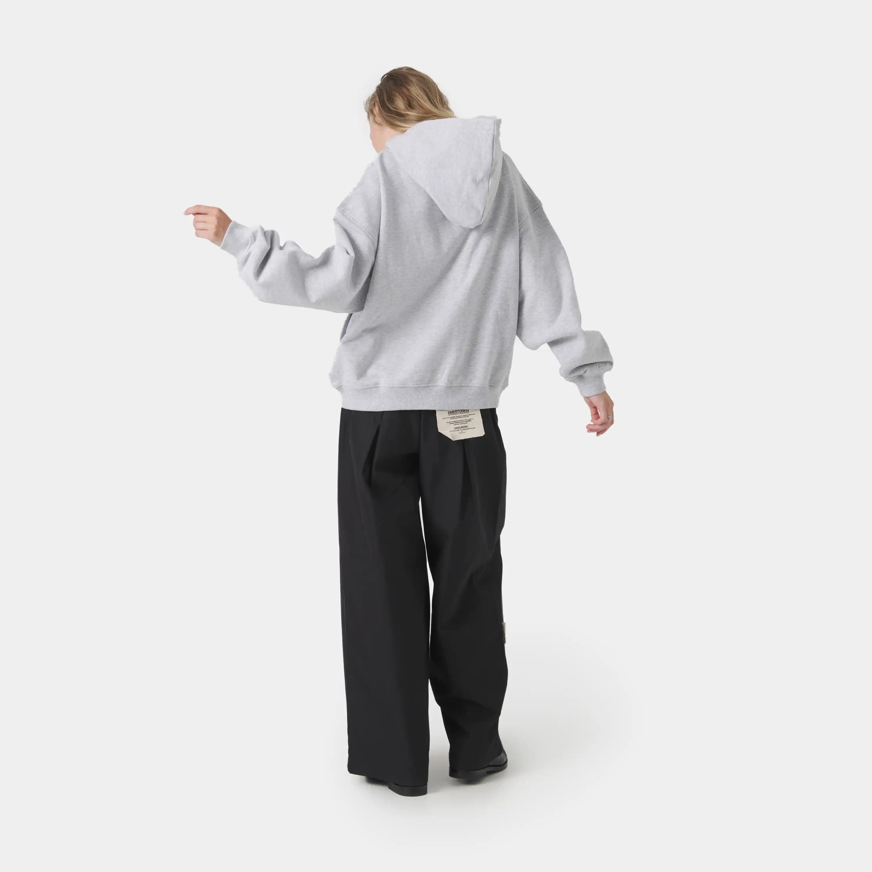 Ssamo Heather Grey Oversized Hoodie