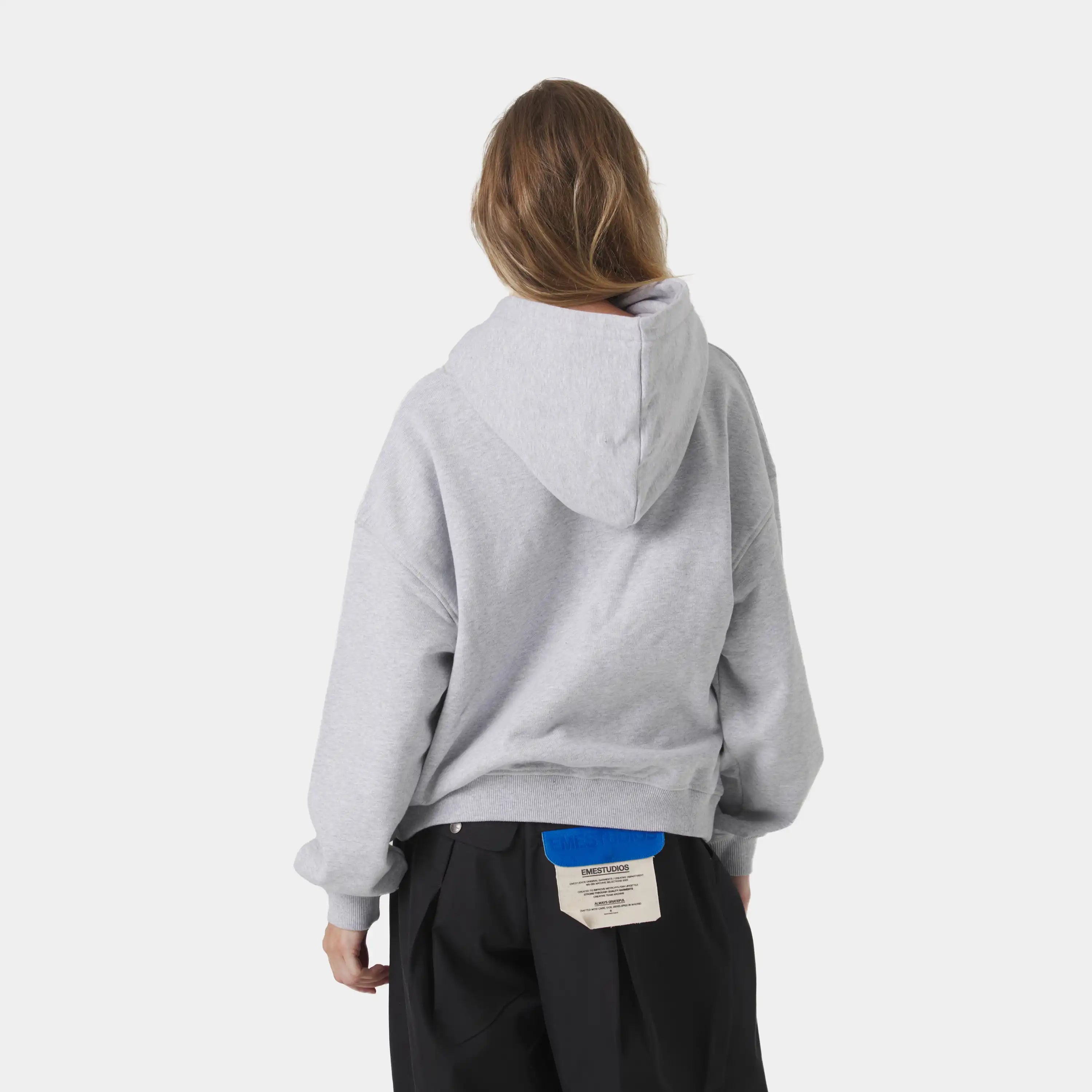 Ssamo Heather Grey Oversized Hoodie