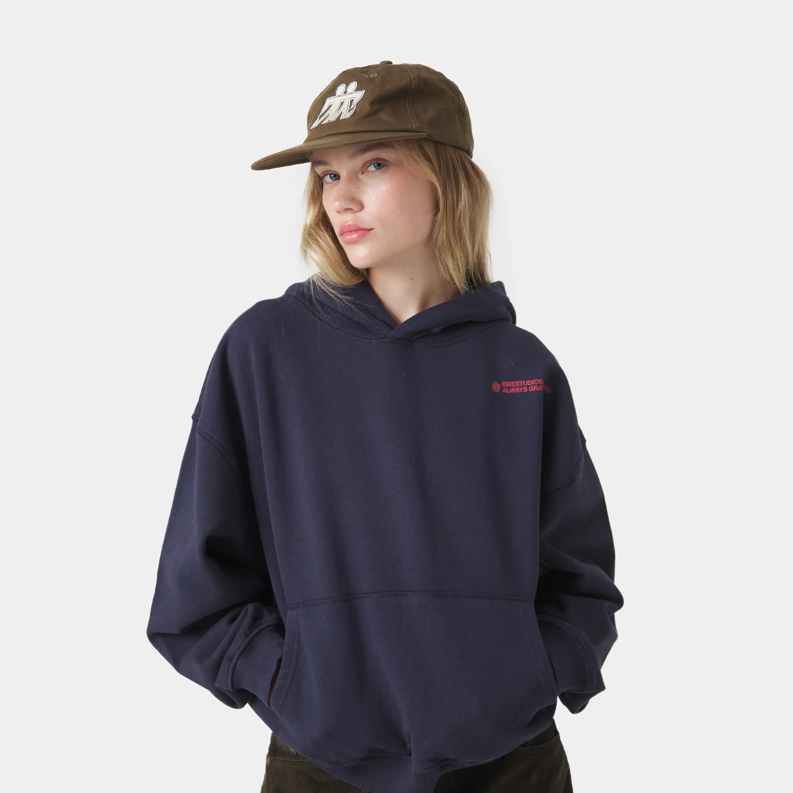 West Navy Oversized Hoodie
