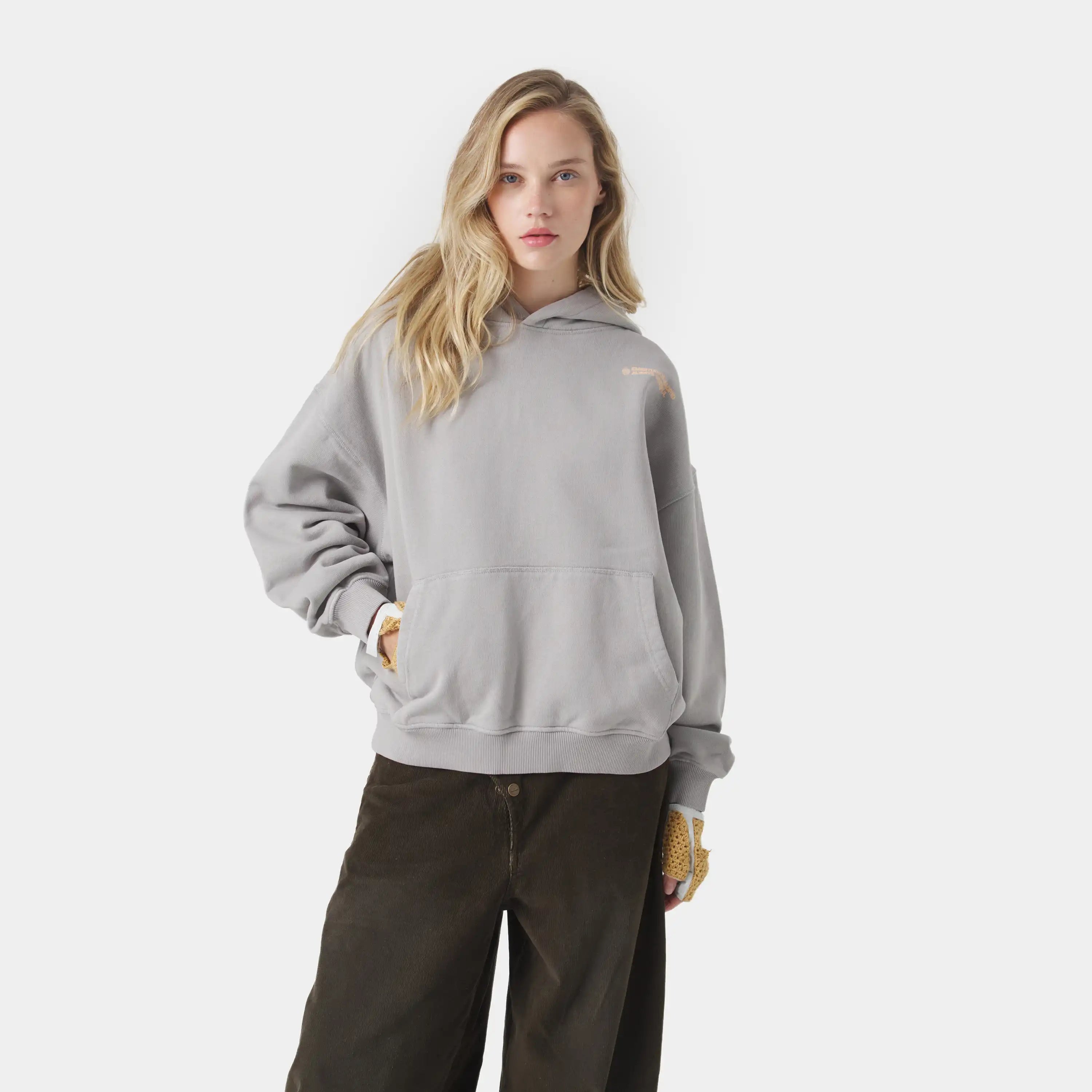West Heather Grey Oversized Hoodie