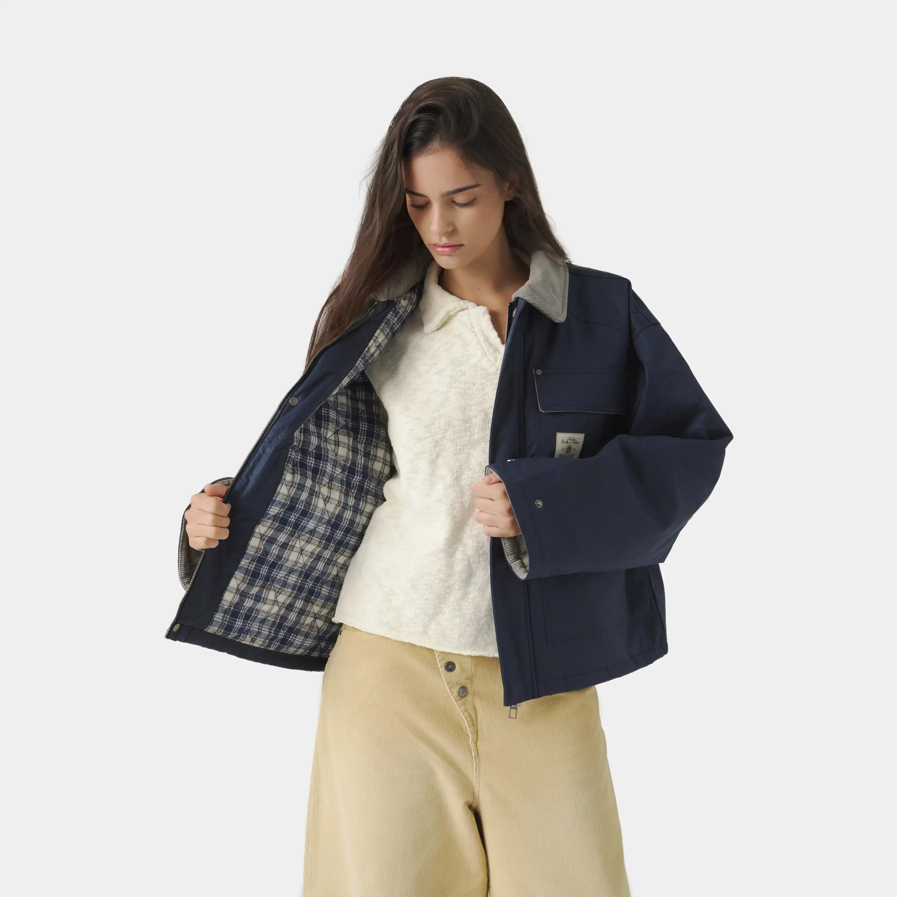 Ethos Navy Boxy Jacket