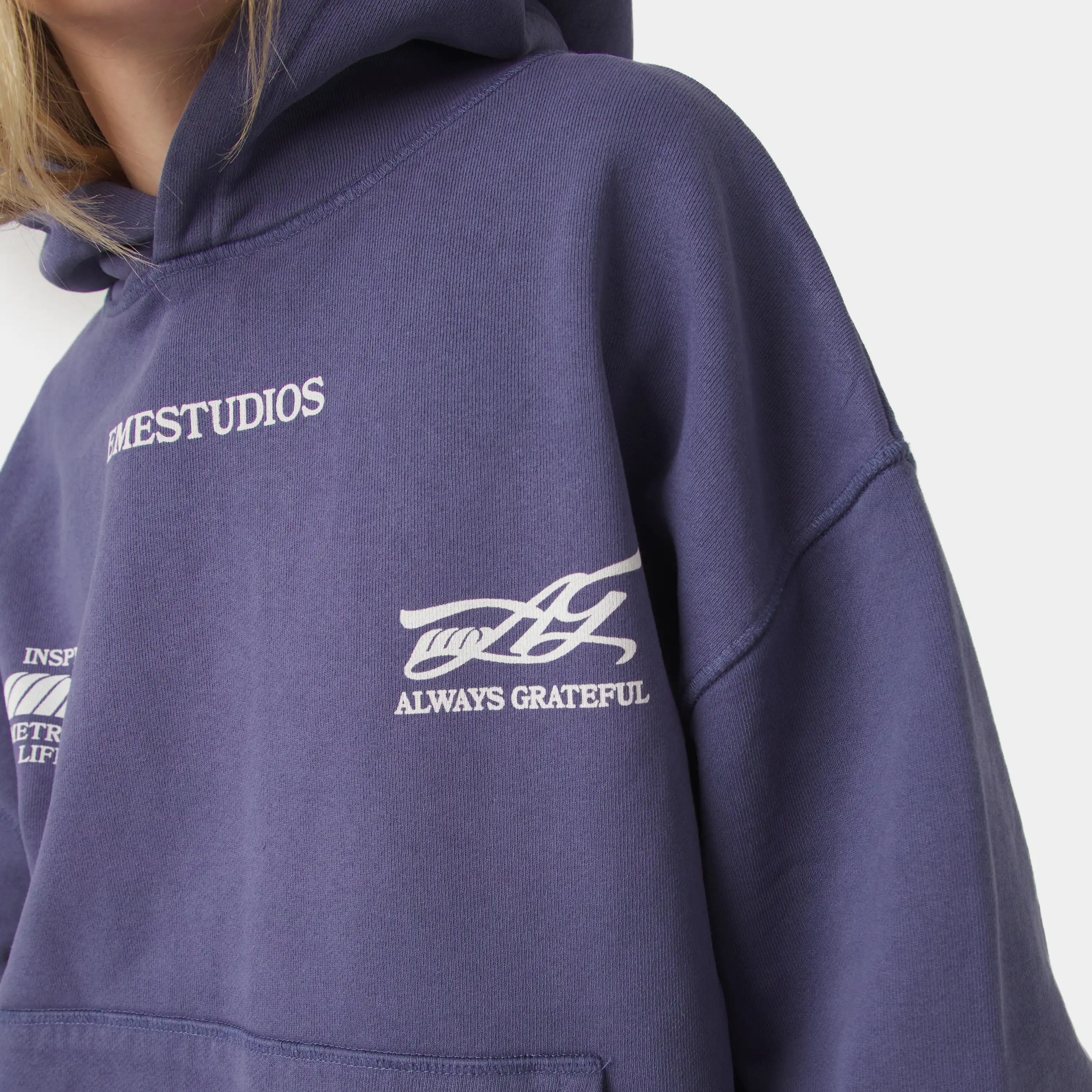 Builder Crown Blue Oversized Hoodie