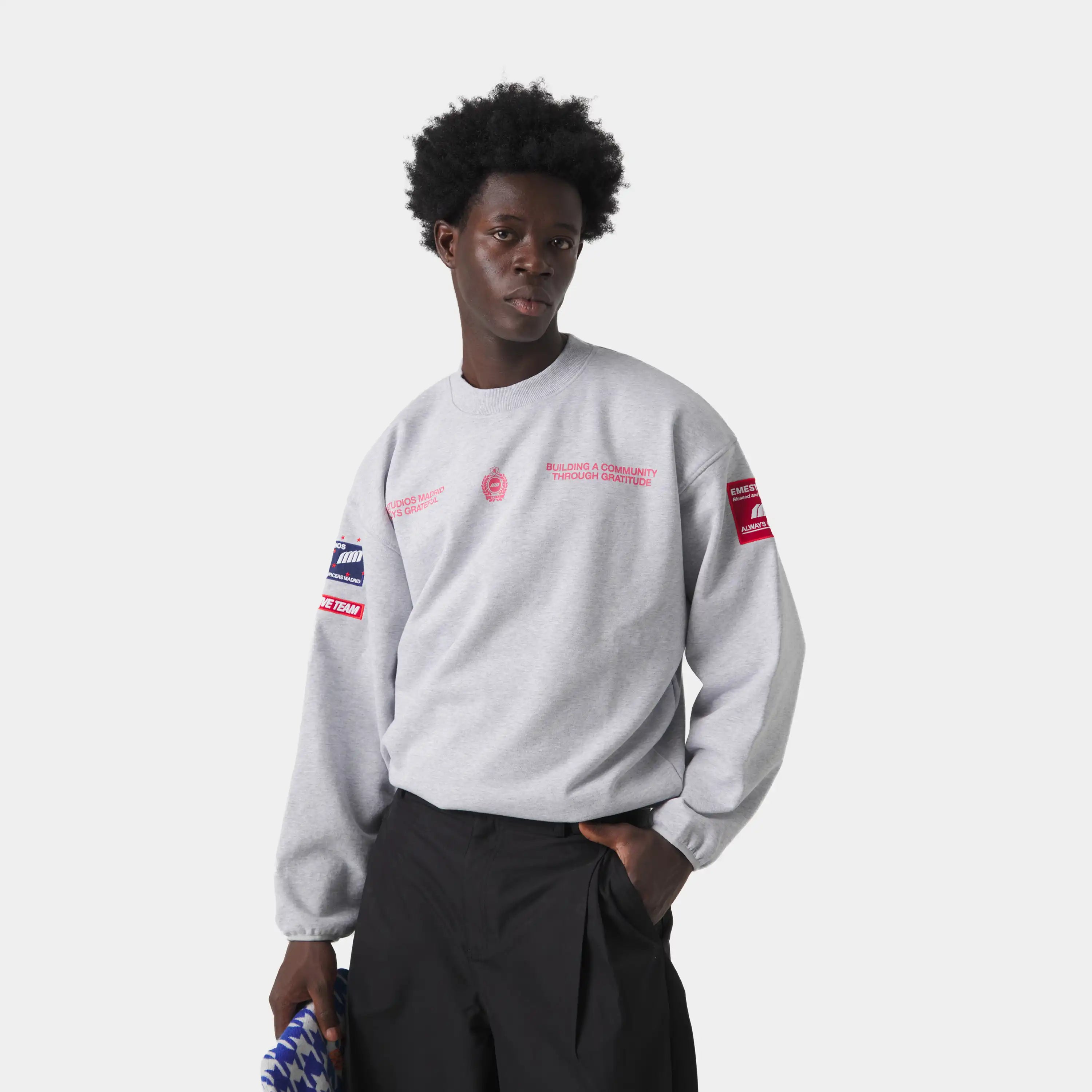 Building Heather Grey Crewneck