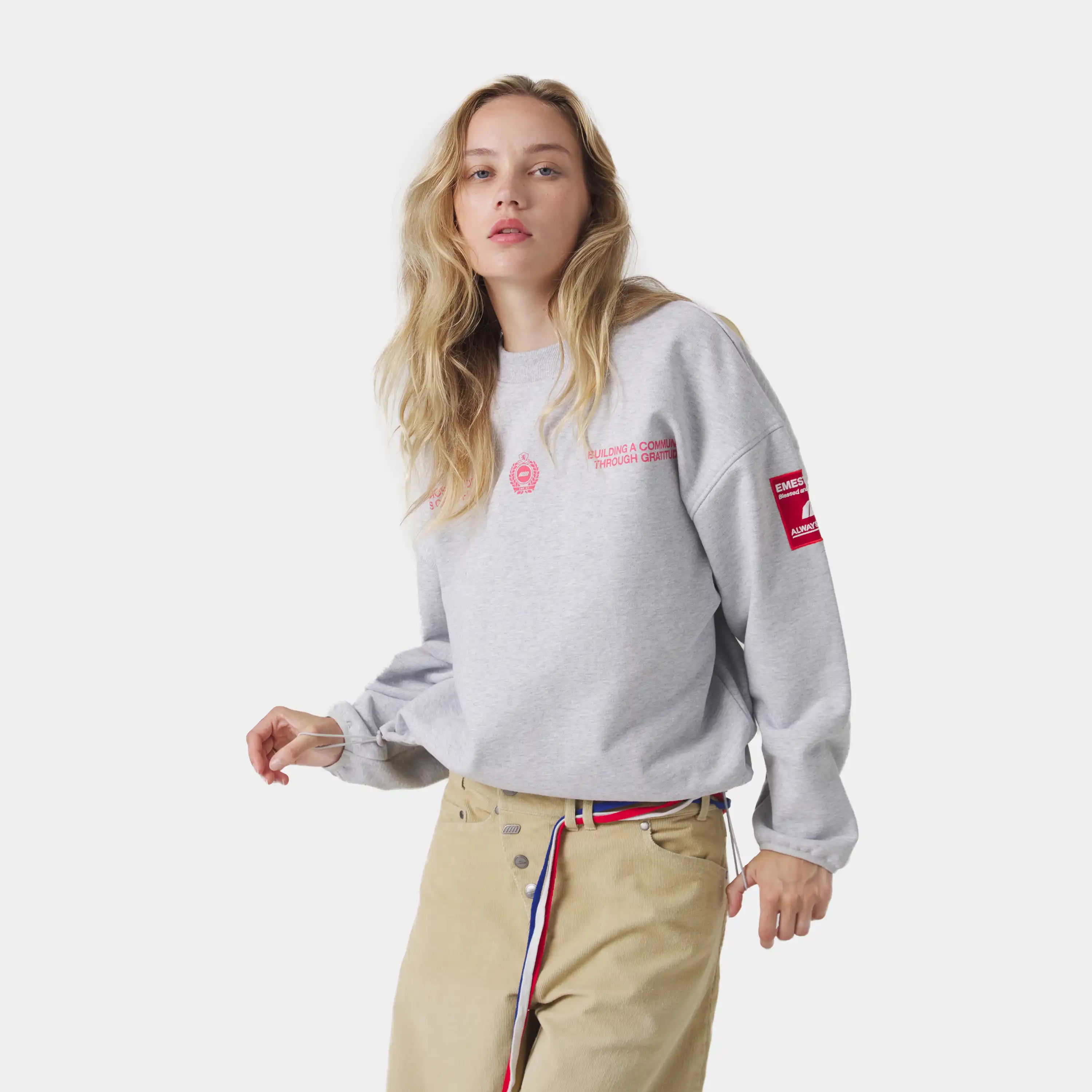 Building Heather Grey Crewneck