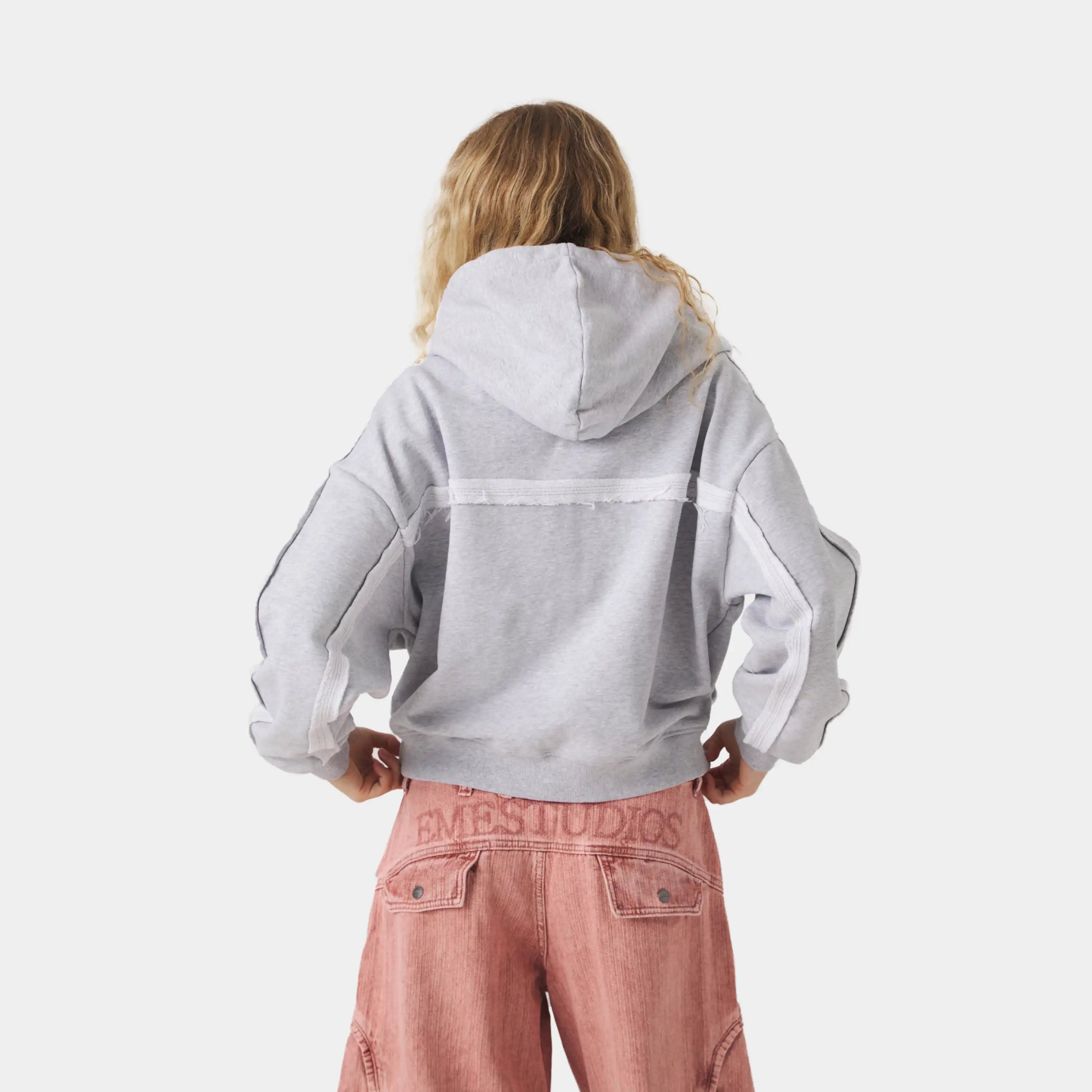 Gummy Grey Cropped Full Zip