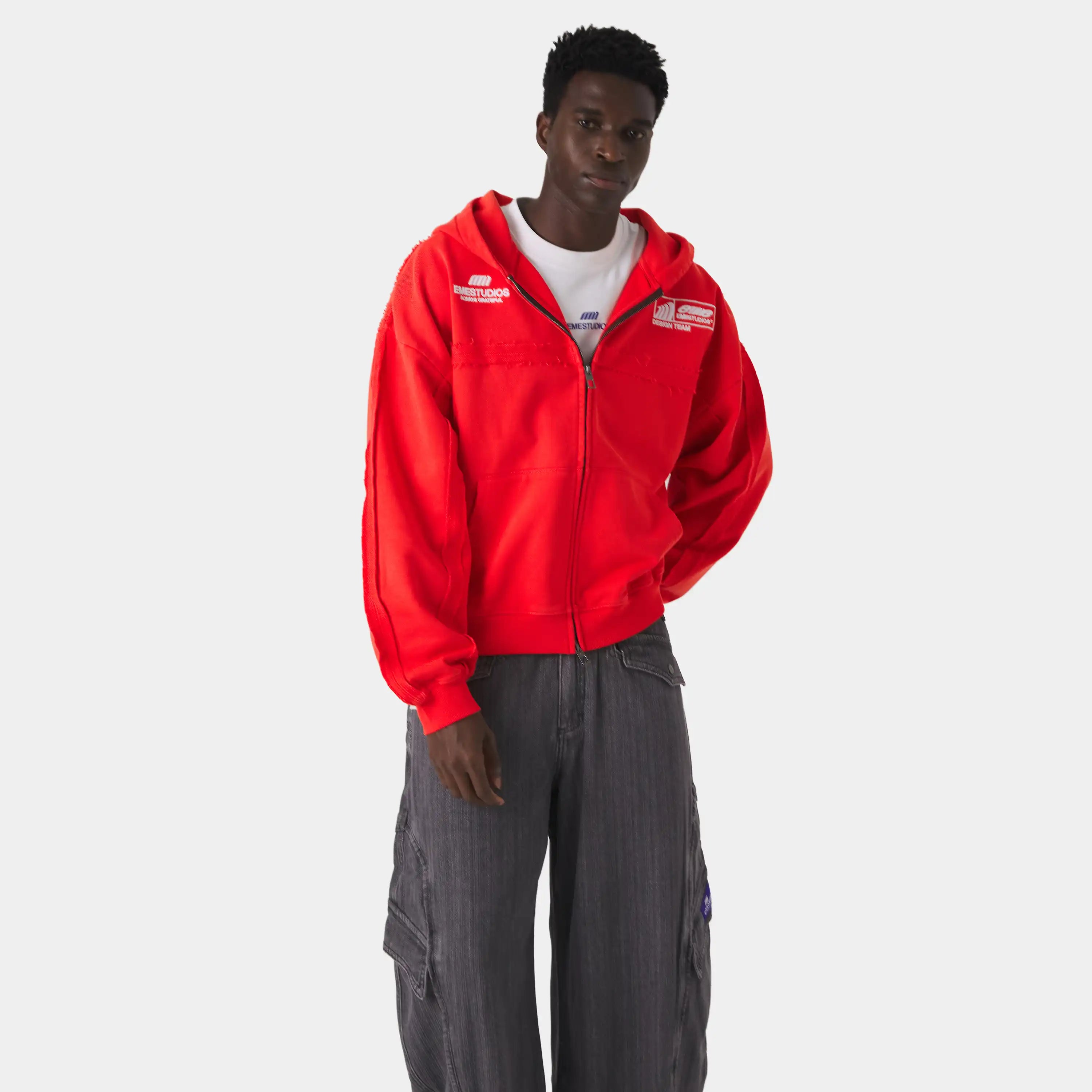 Gummy Poppy Red Cropped Full Zip