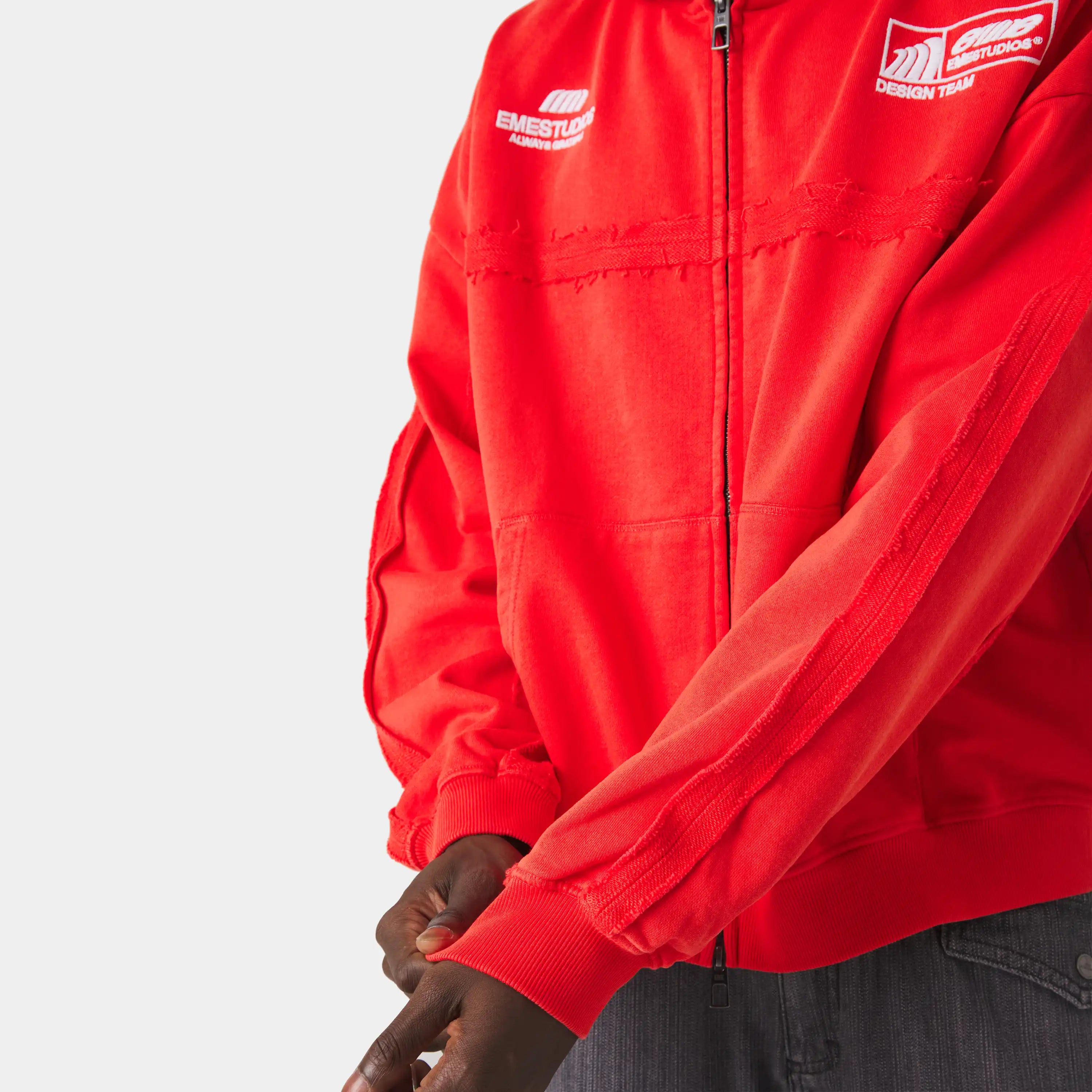 Gummy Poppy Red Cropped Full Zip