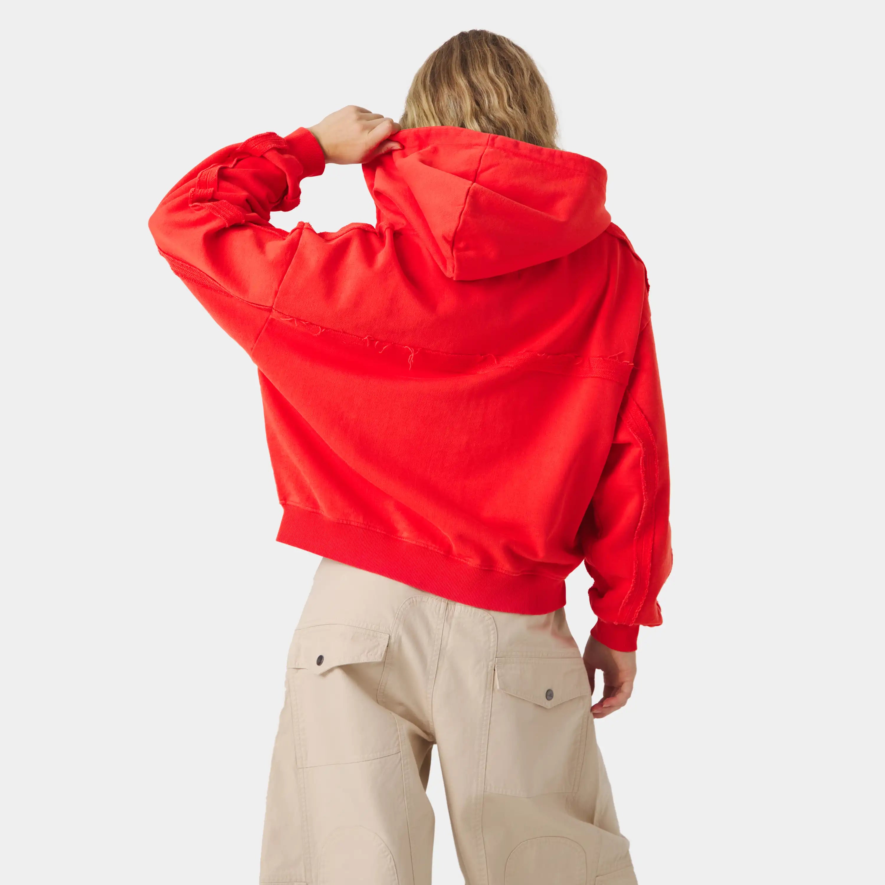 Gummy Poppy Red Cropped Full Zip
