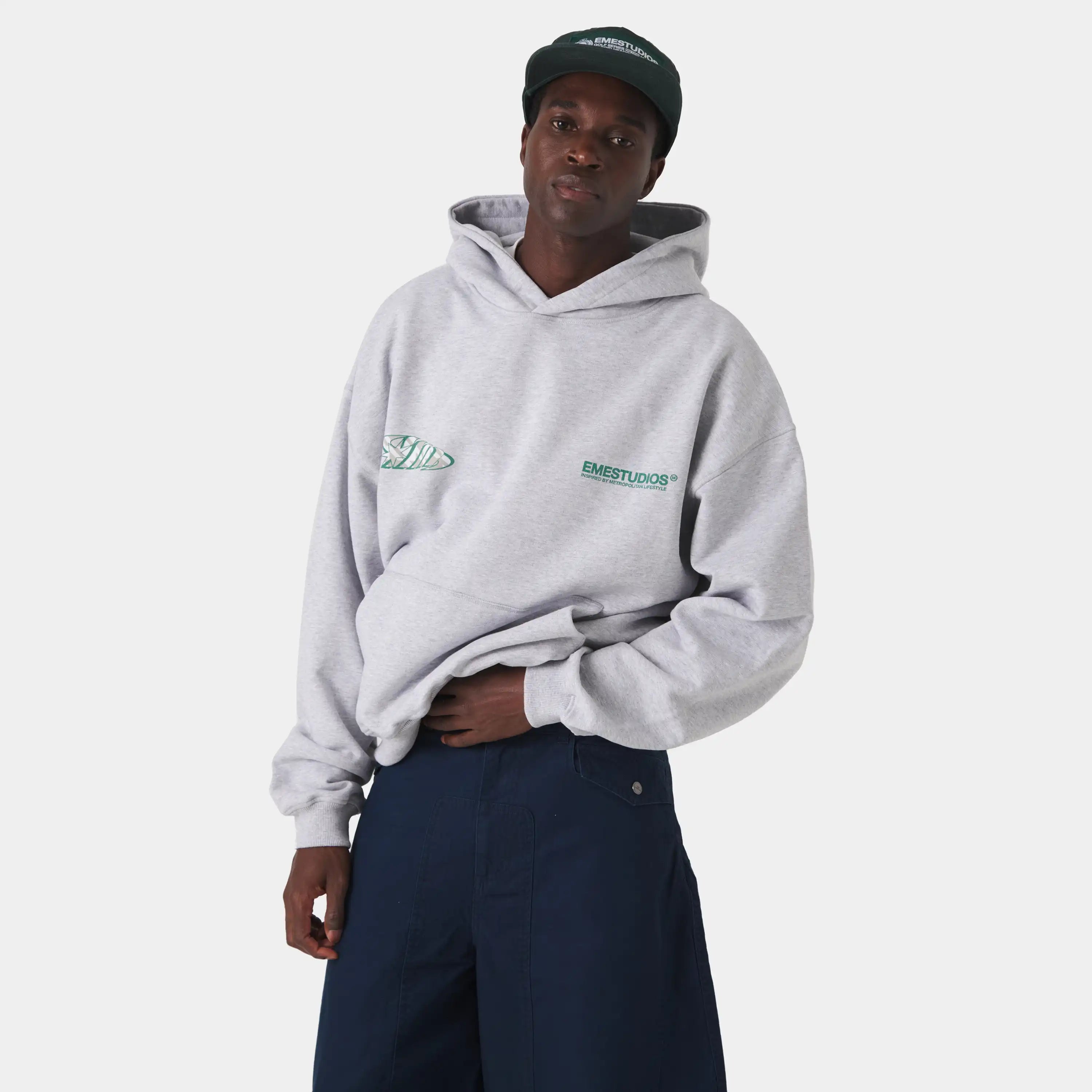 Claurev Grey Oversized Hoodie