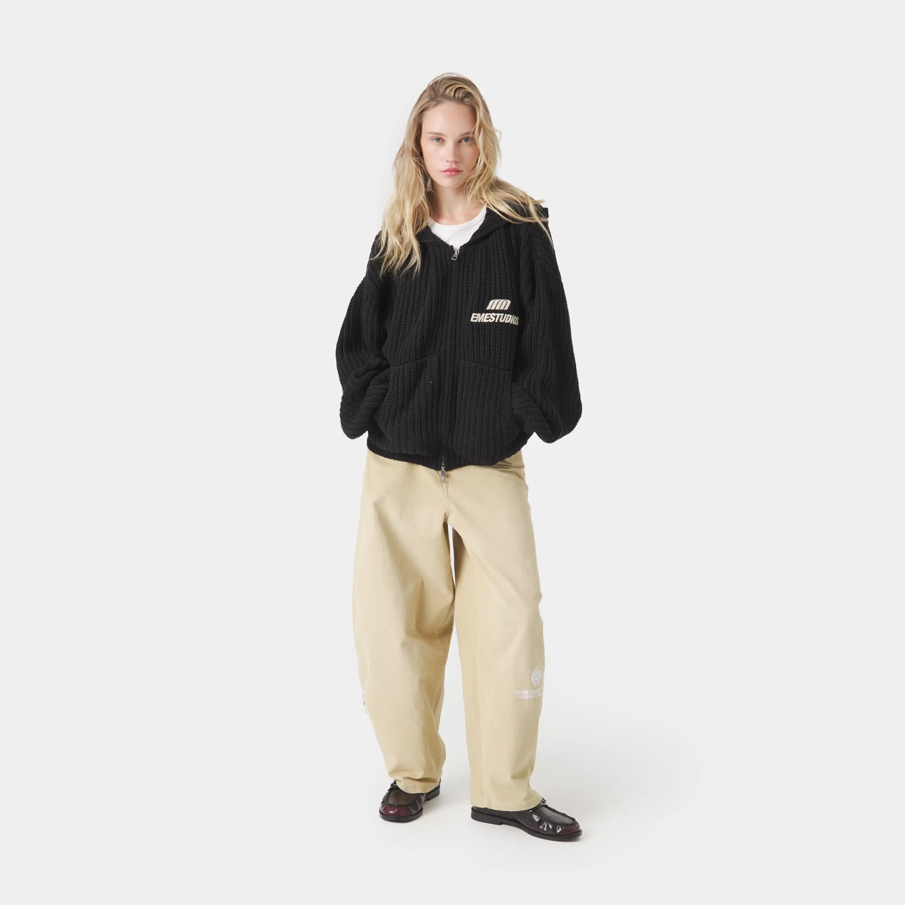 Globe Shadow Zipper Knit