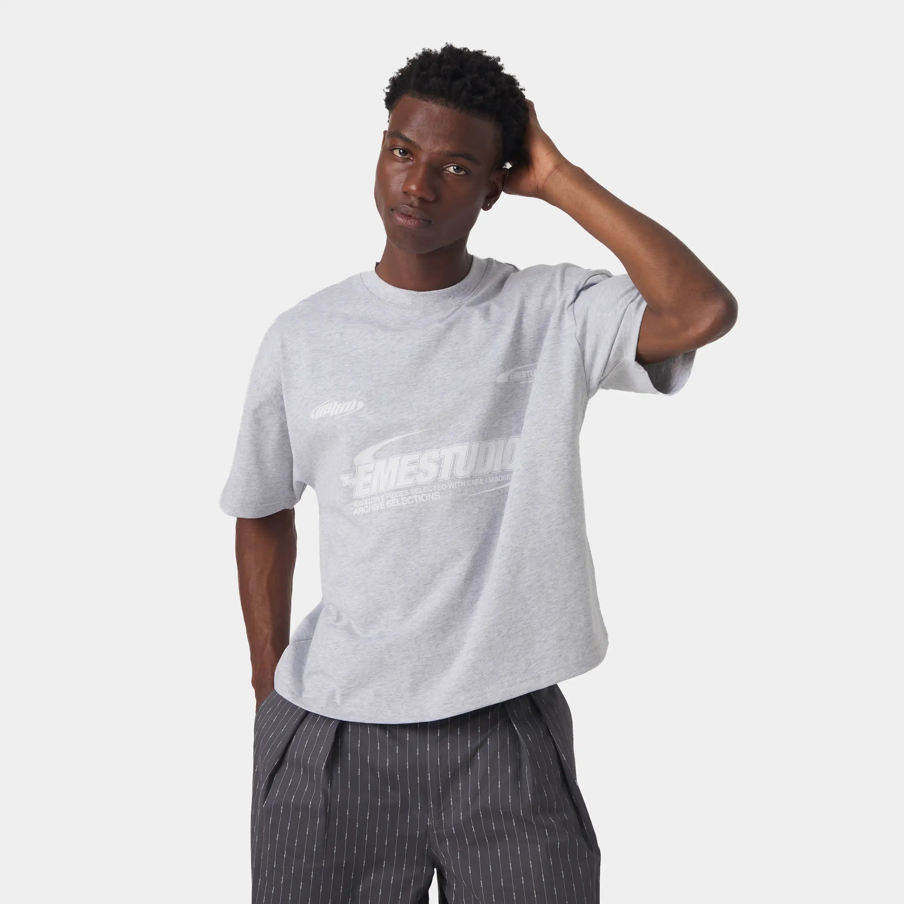 Tracer Heather Grey Oversized Tee