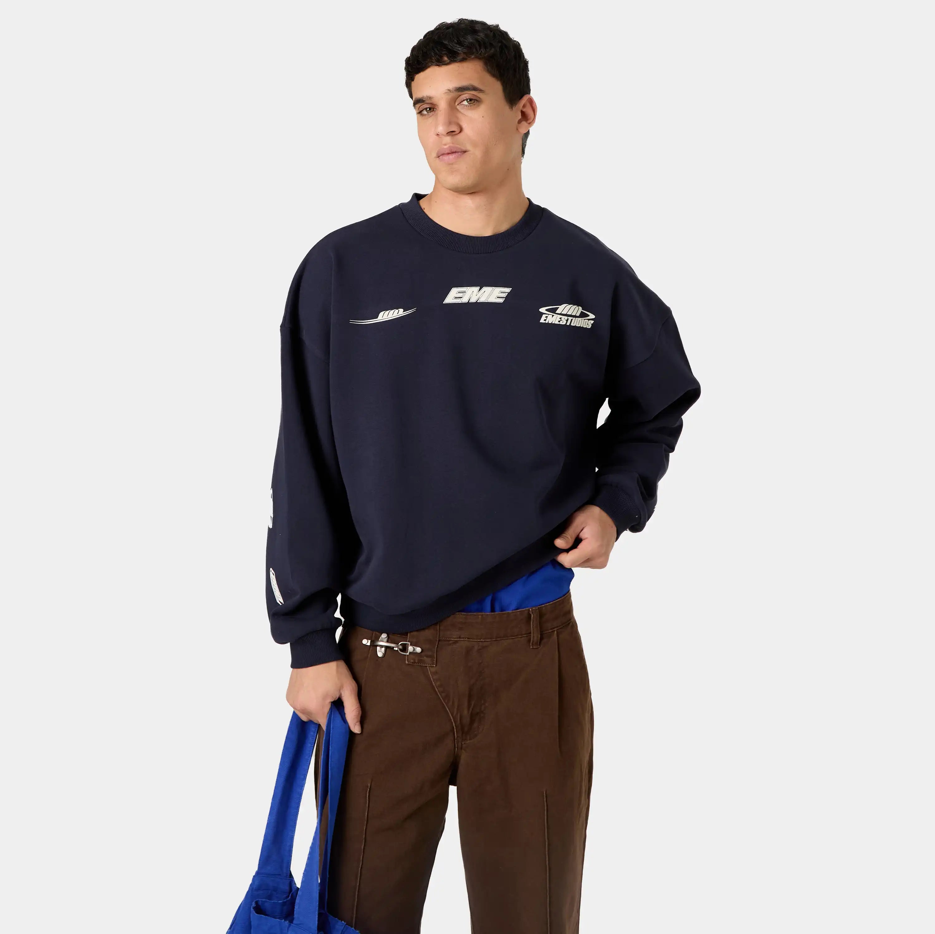 Zenit Navy Oversized Crewneck