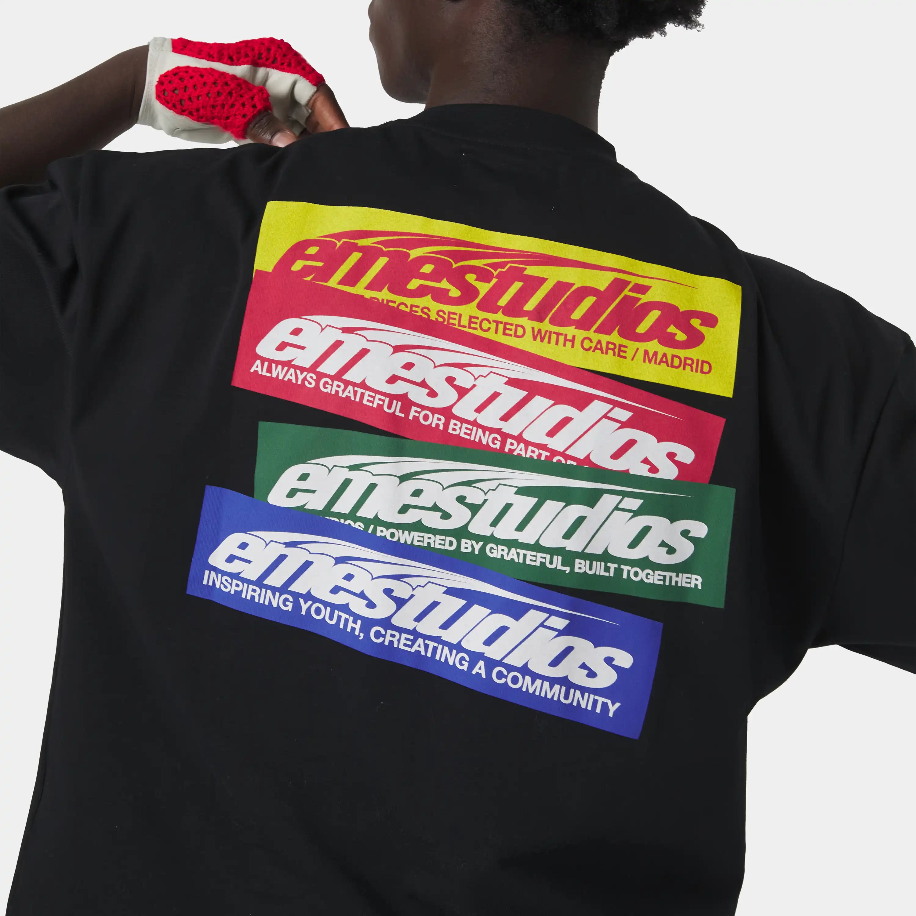 Stick Black Oversized Tee