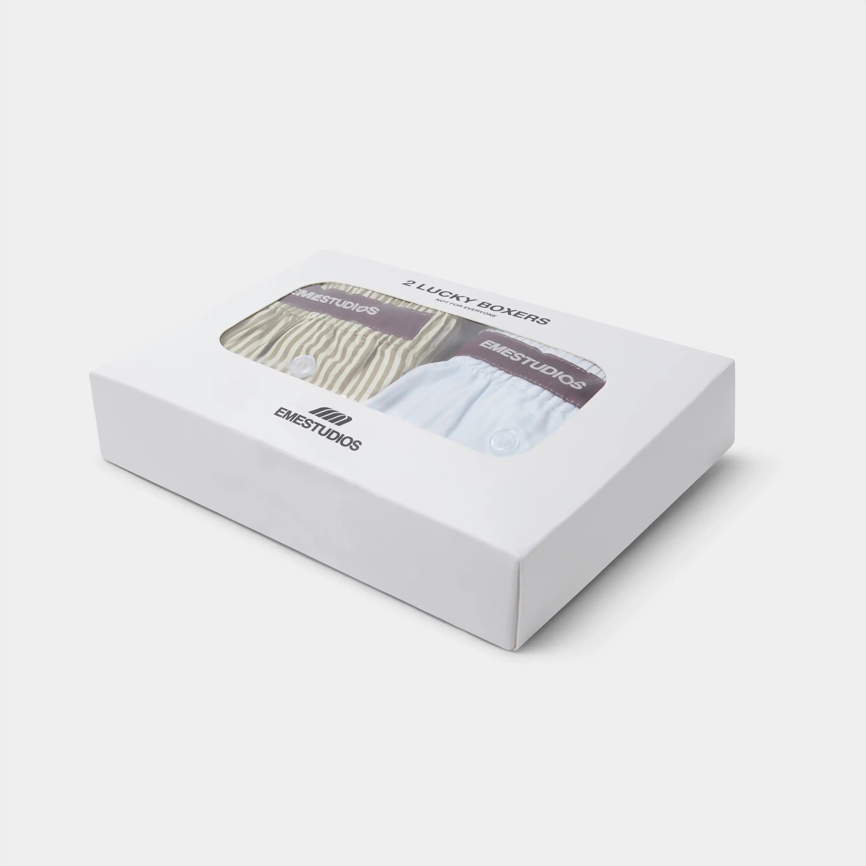 Lucky Striped Boxer Burgundy