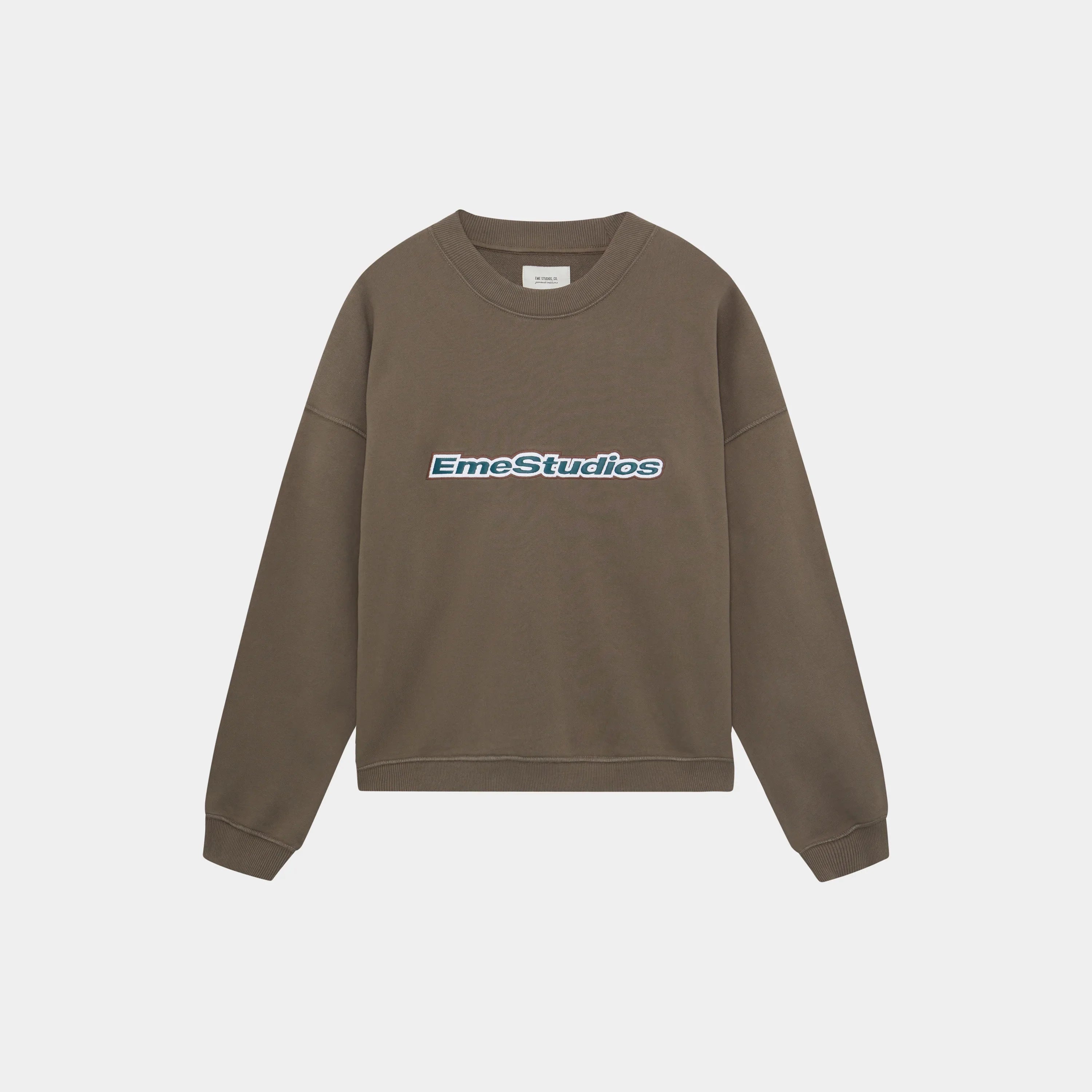 Box Muddy Brown Oversized Crewneck