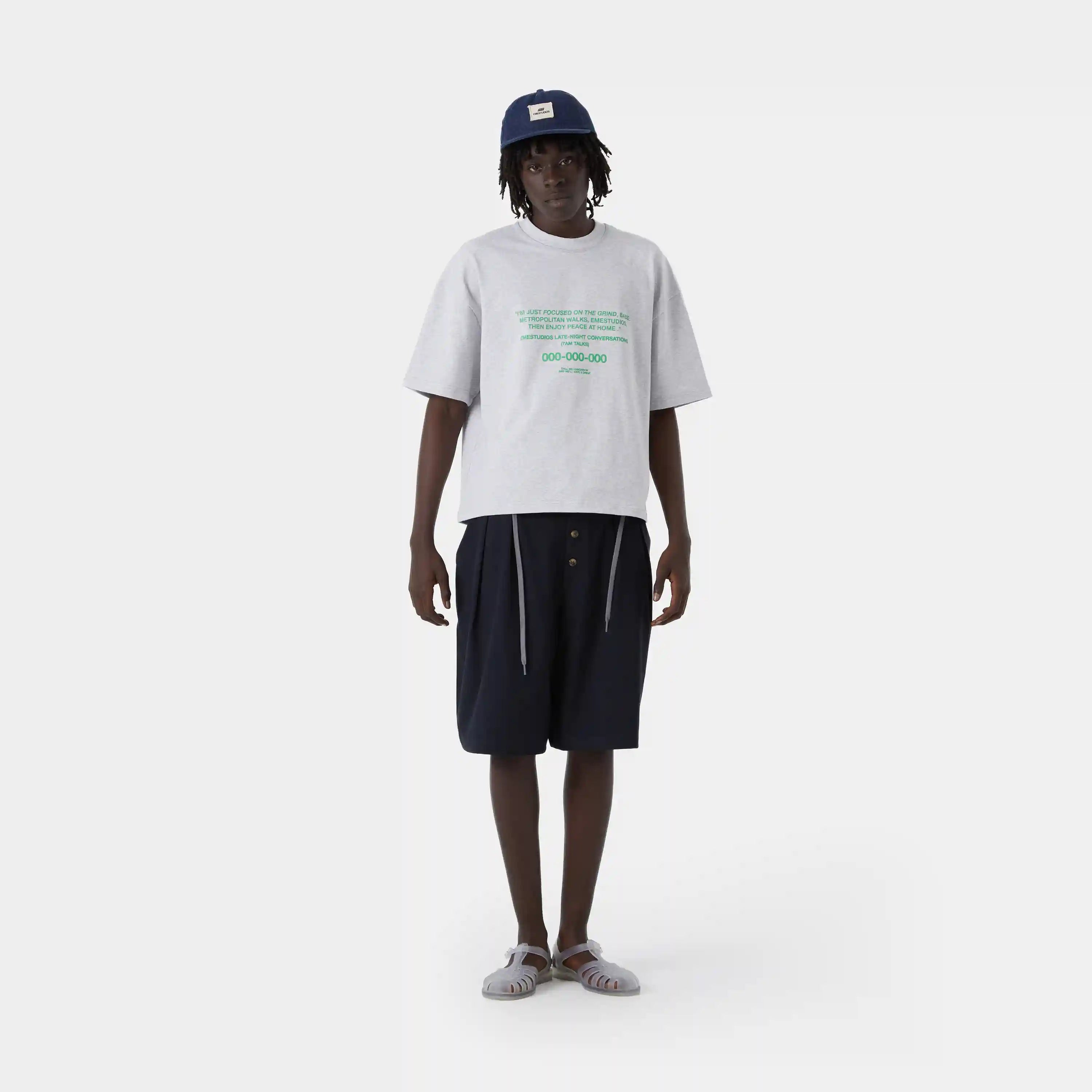 7am Heather Grey Oversized Tee