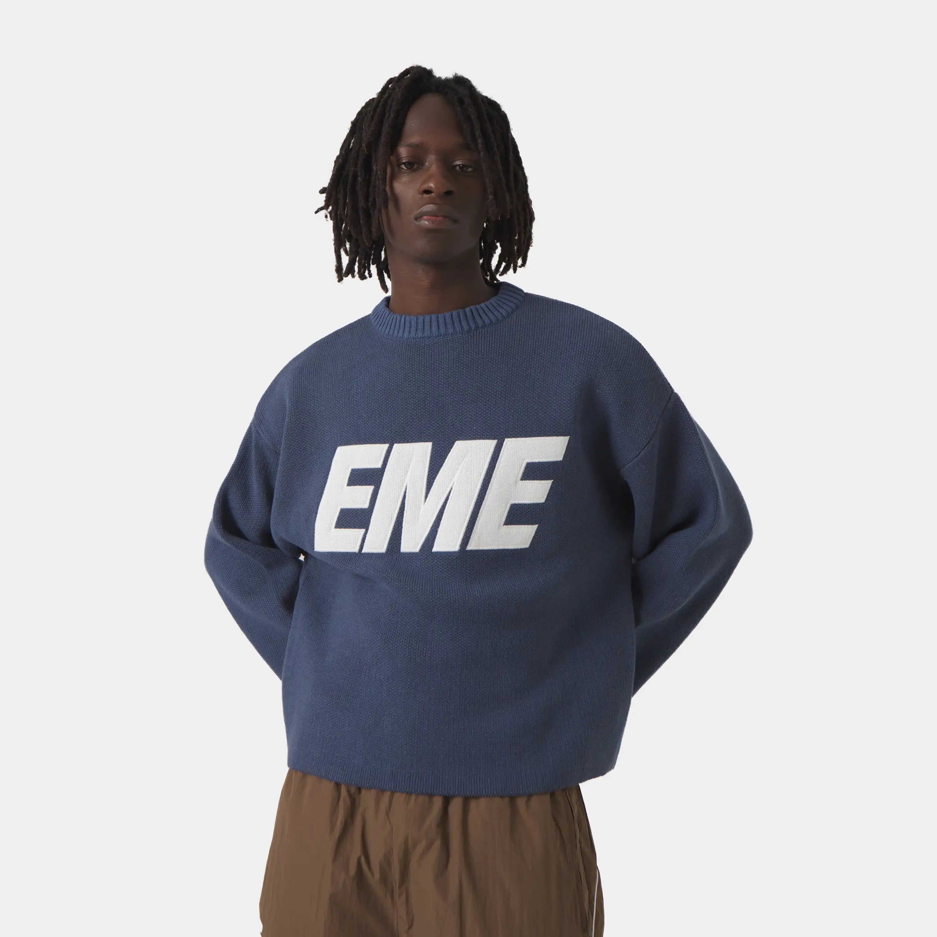 Flux Navy Knit Sweater