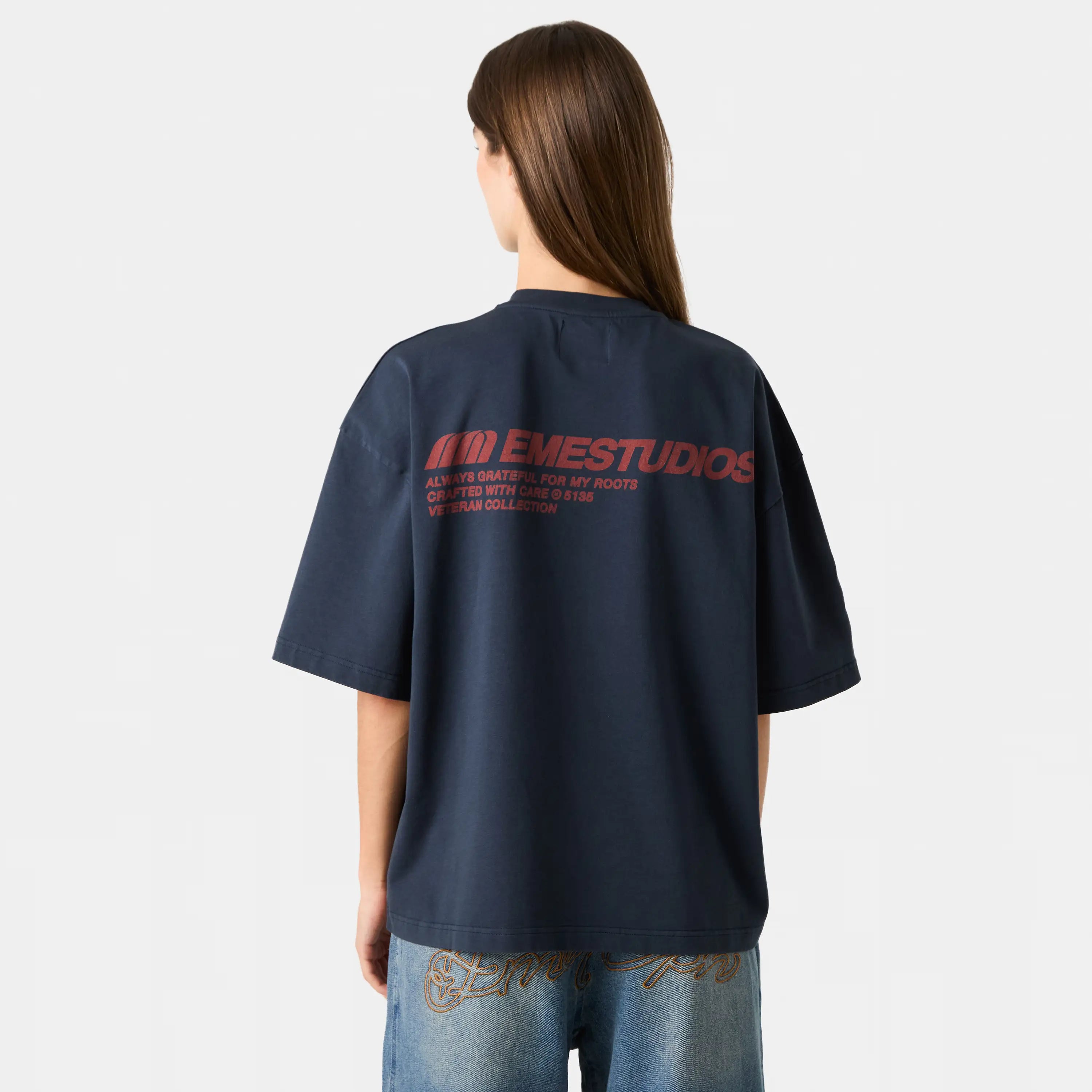 Roots Navy Oversized Tee