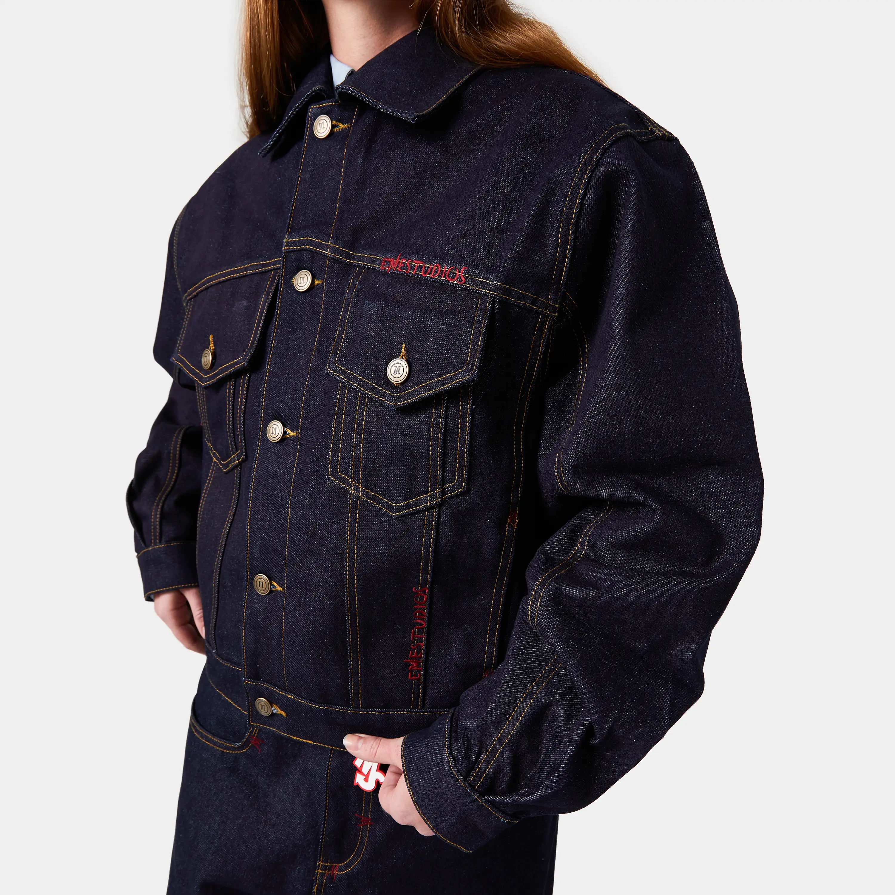 Frisona Raw Denim Boxy Jacket