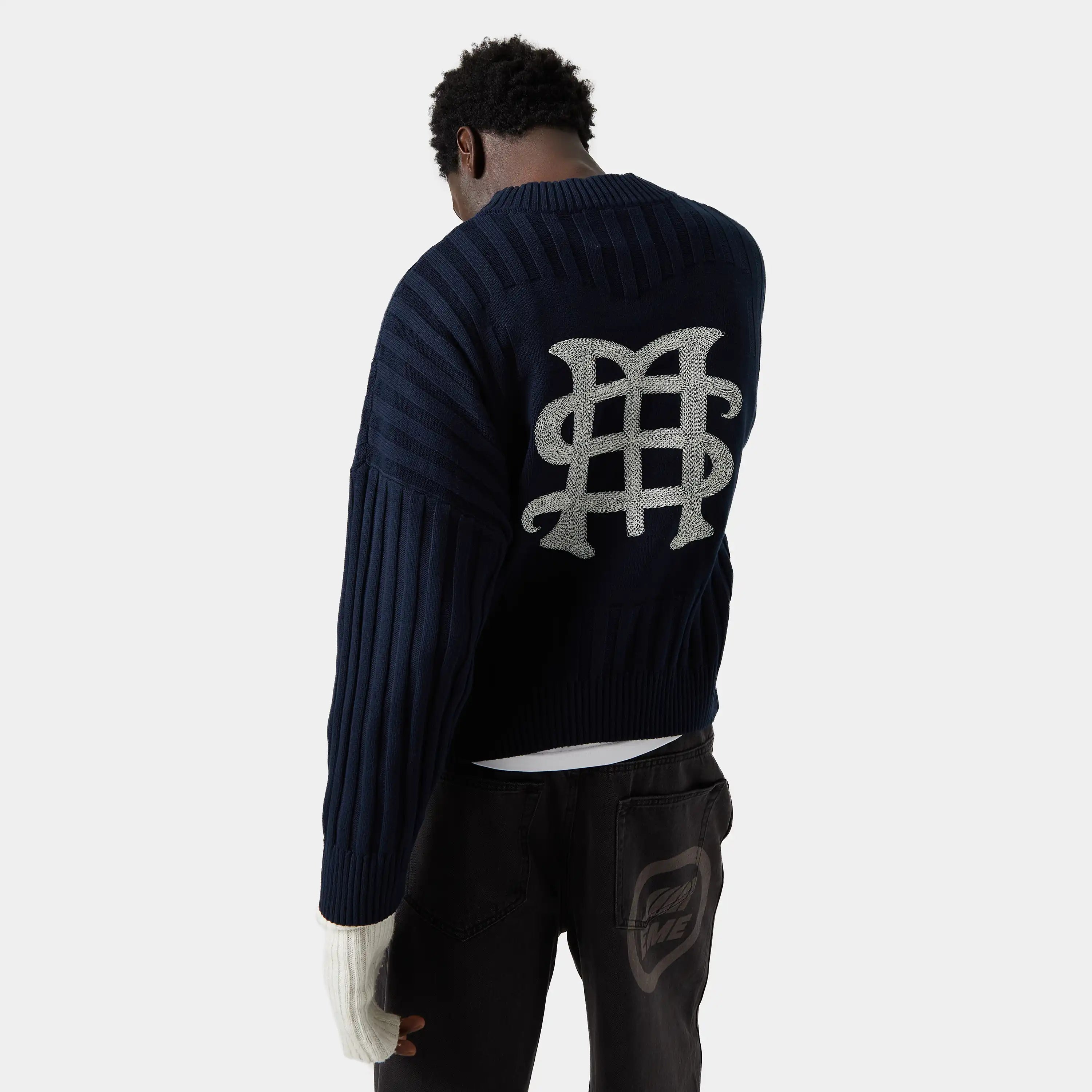 Badge Navy Knit
