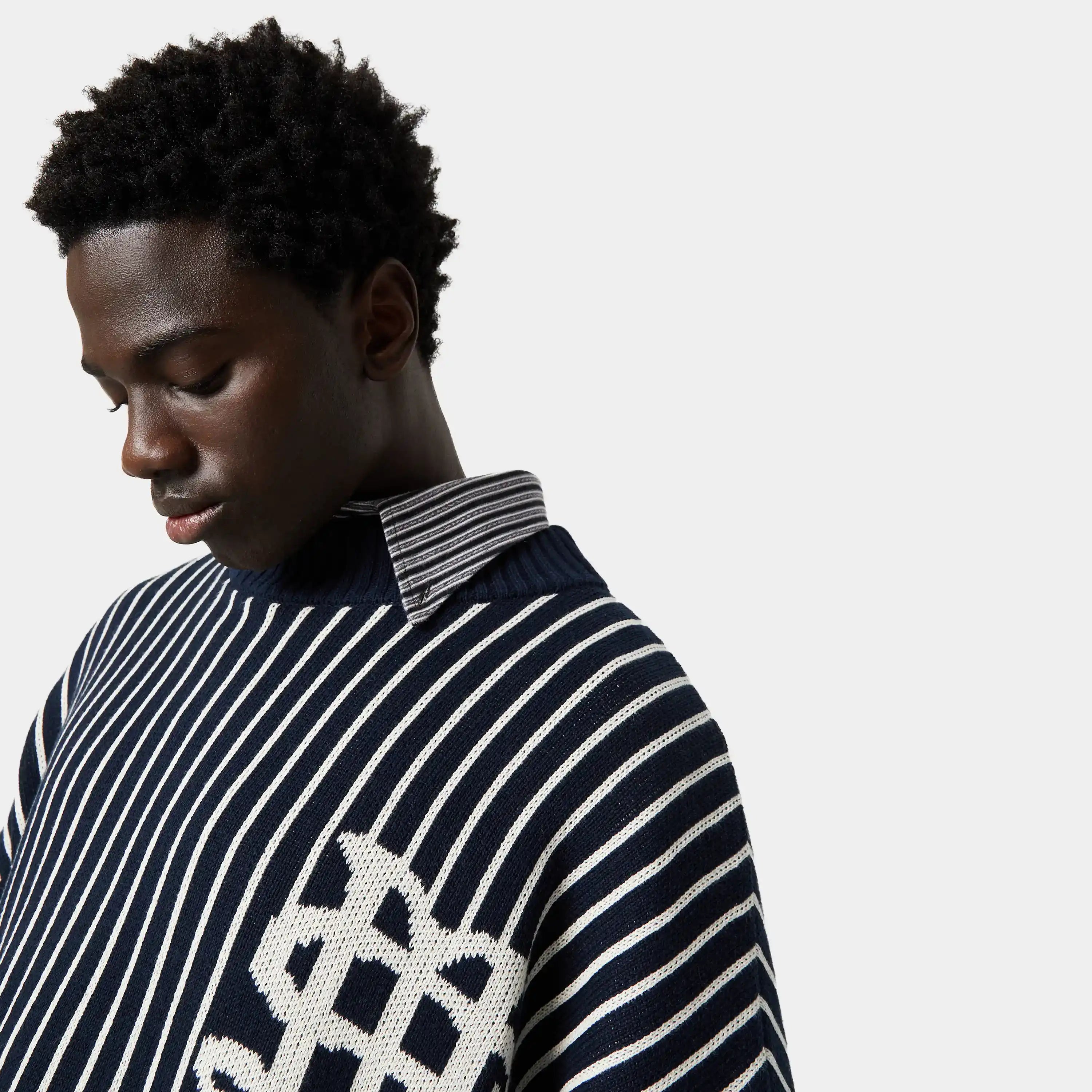 Badge Navy Stripes Knit