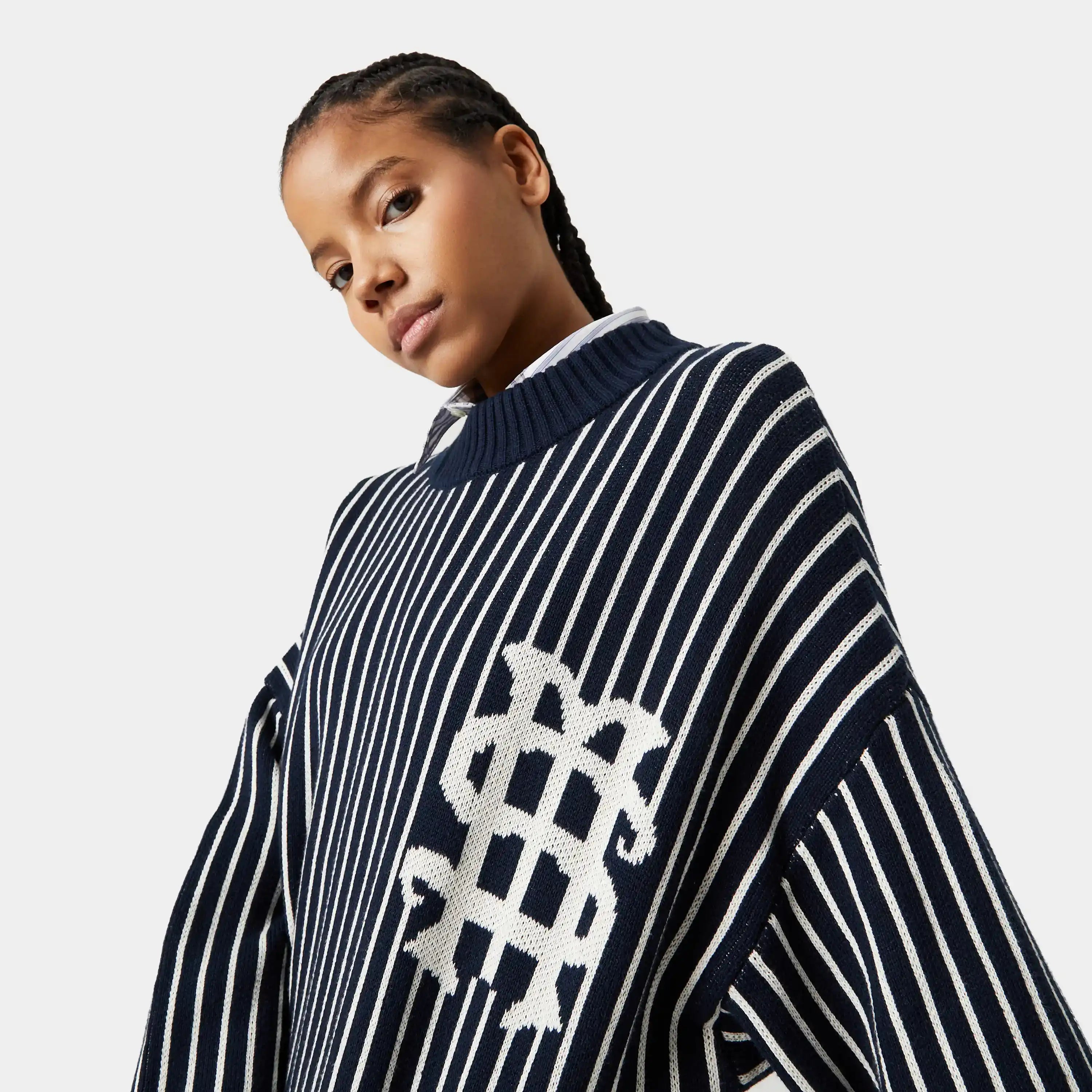 Badge Navy Stripes Knit