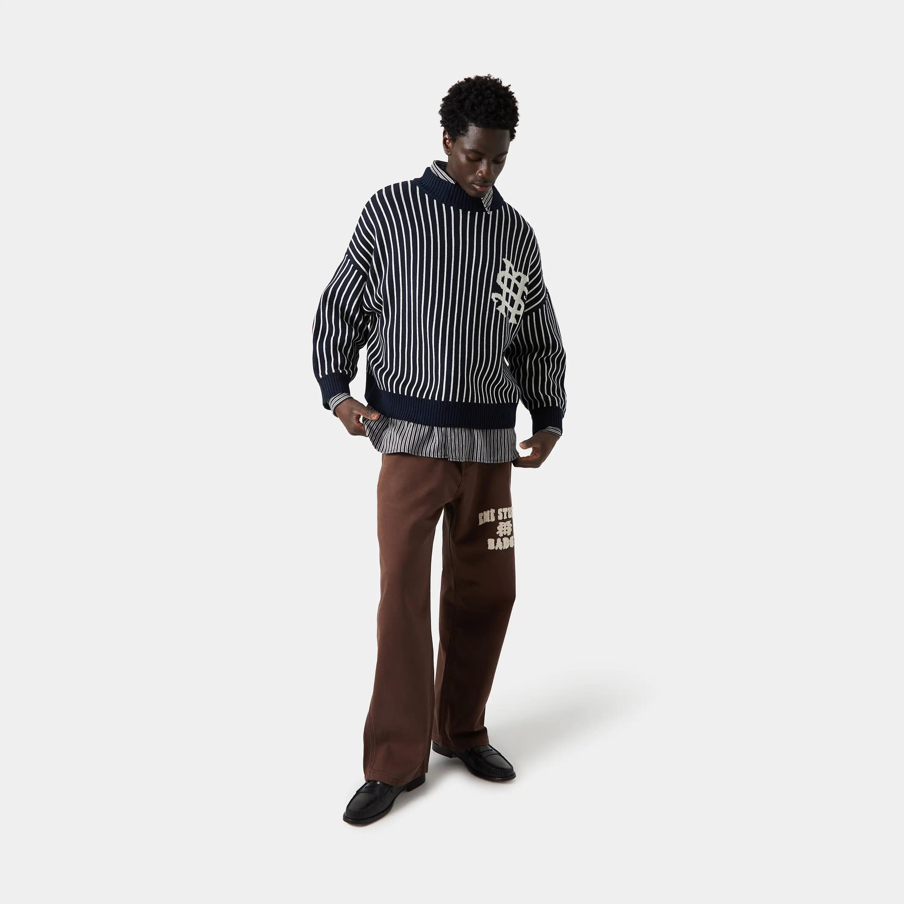 Badge Navy Stripes Knit